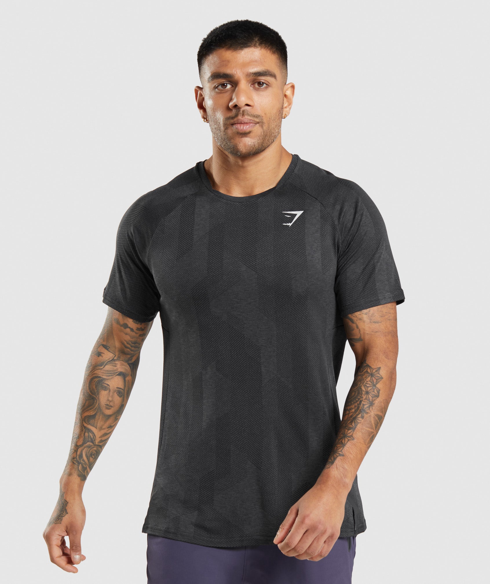 Black Men's Gymshark Apex T Shirts | DZWAOQ-198