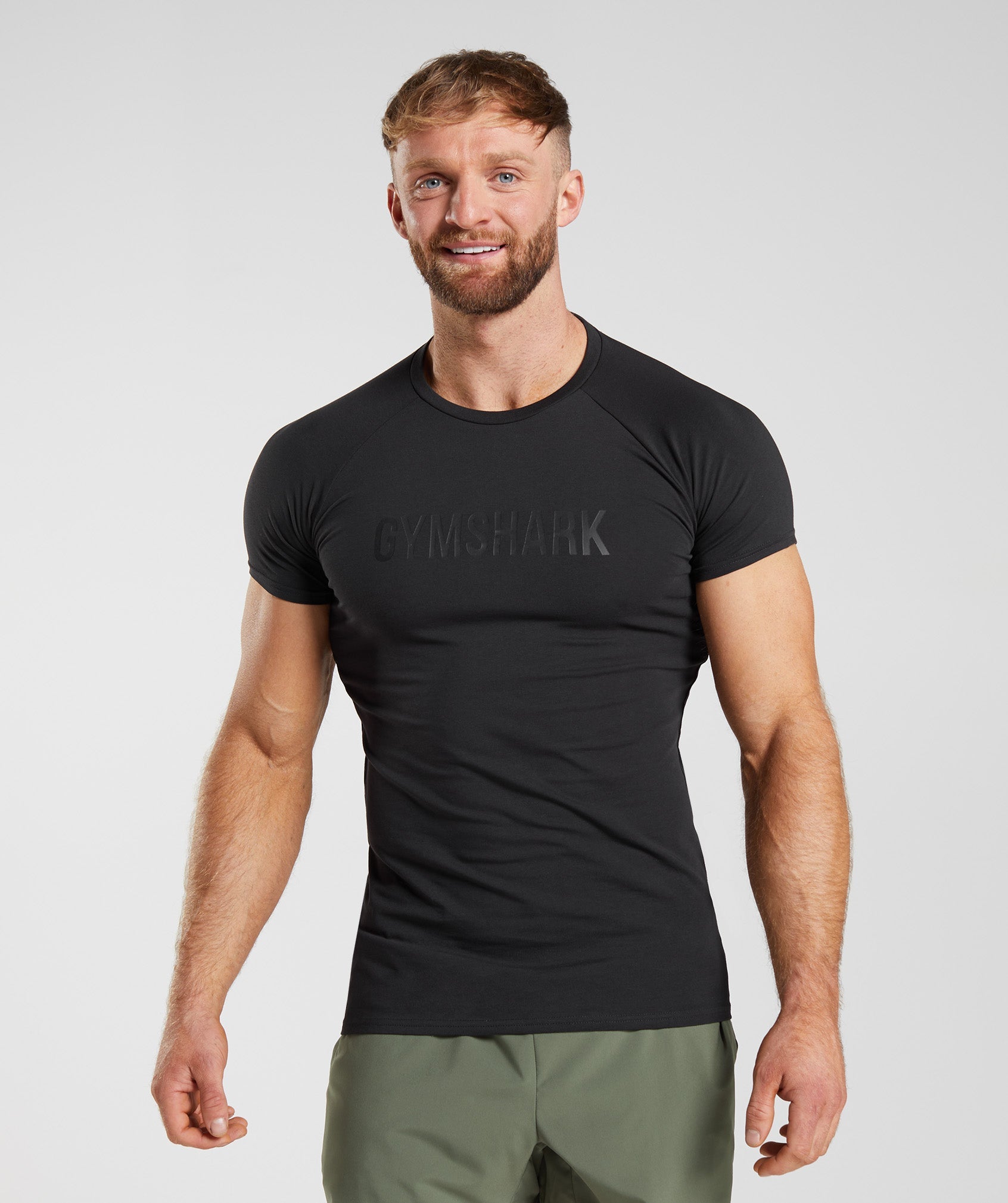 Black Men's Gymshark Apollo T Shirts | QGUBXZ-784