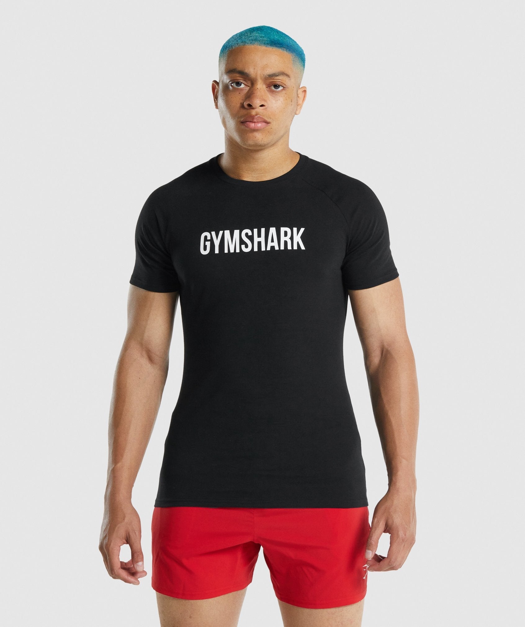 Black Men's Gymshark Apollo T Shirts | XSUZQI-961