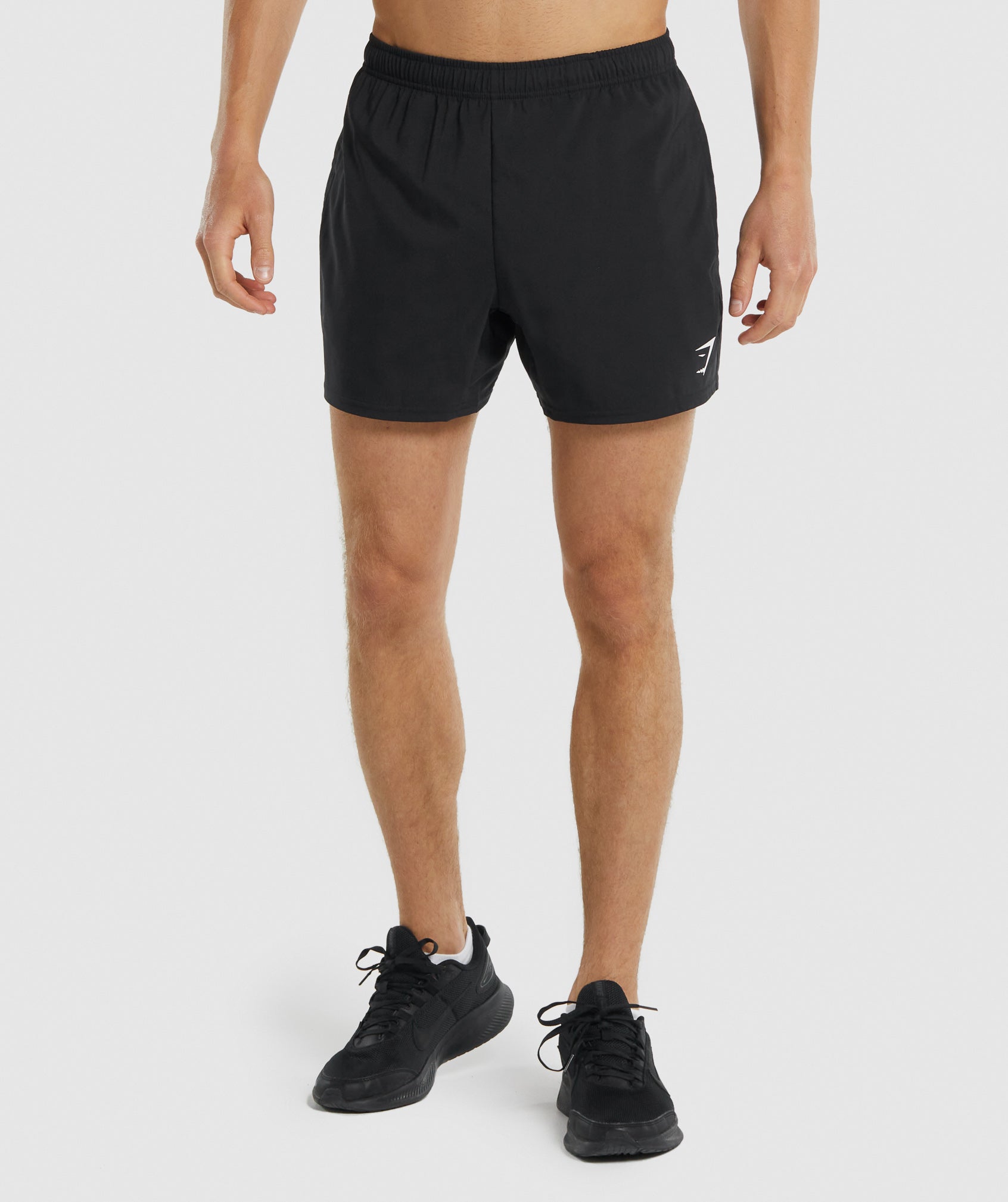 Black Men's Gymshark Arrival 5" Shorts | STBZPK-093