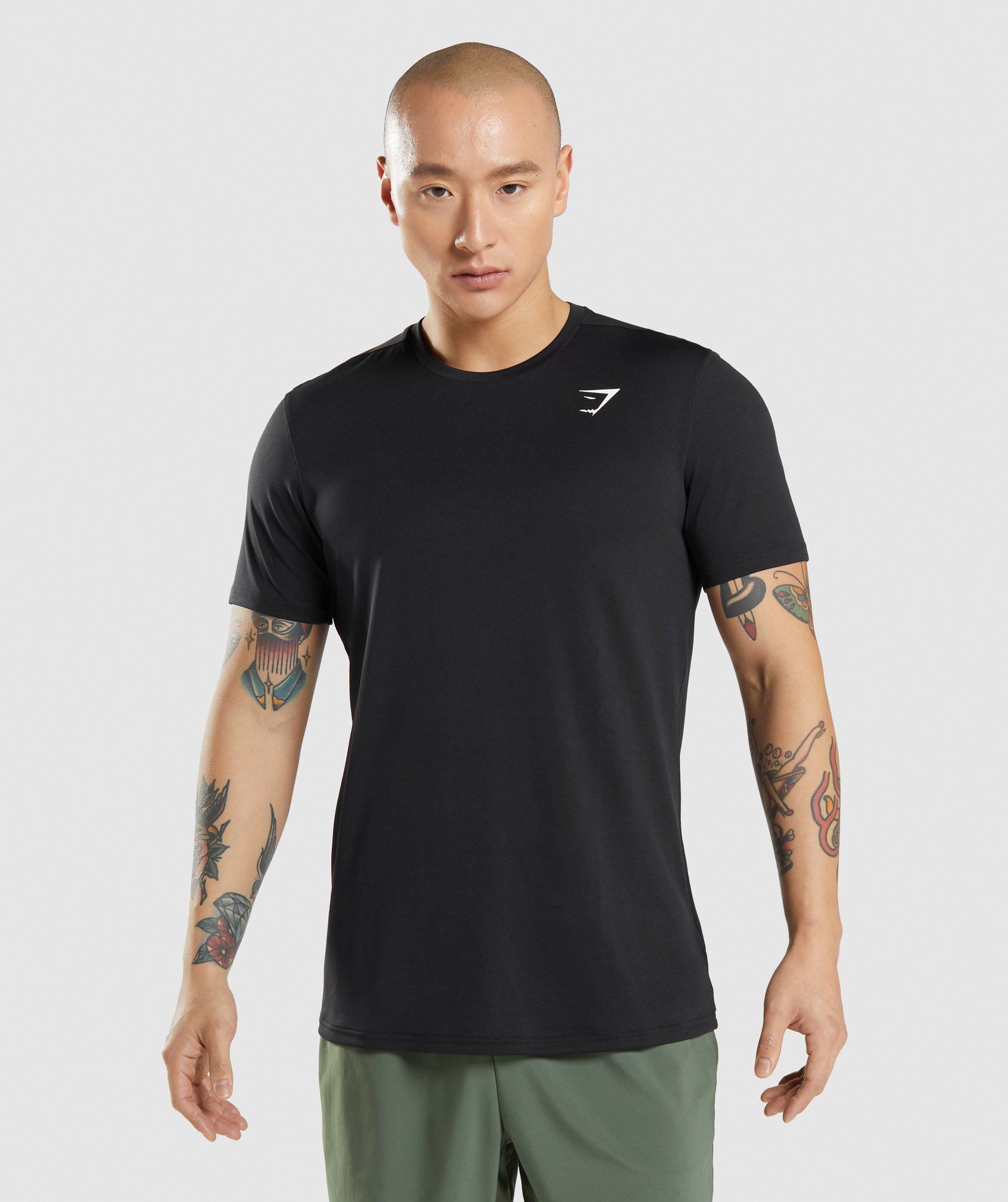 Black Men's Gymshark Arrival T Shirts | PFXAZD-706