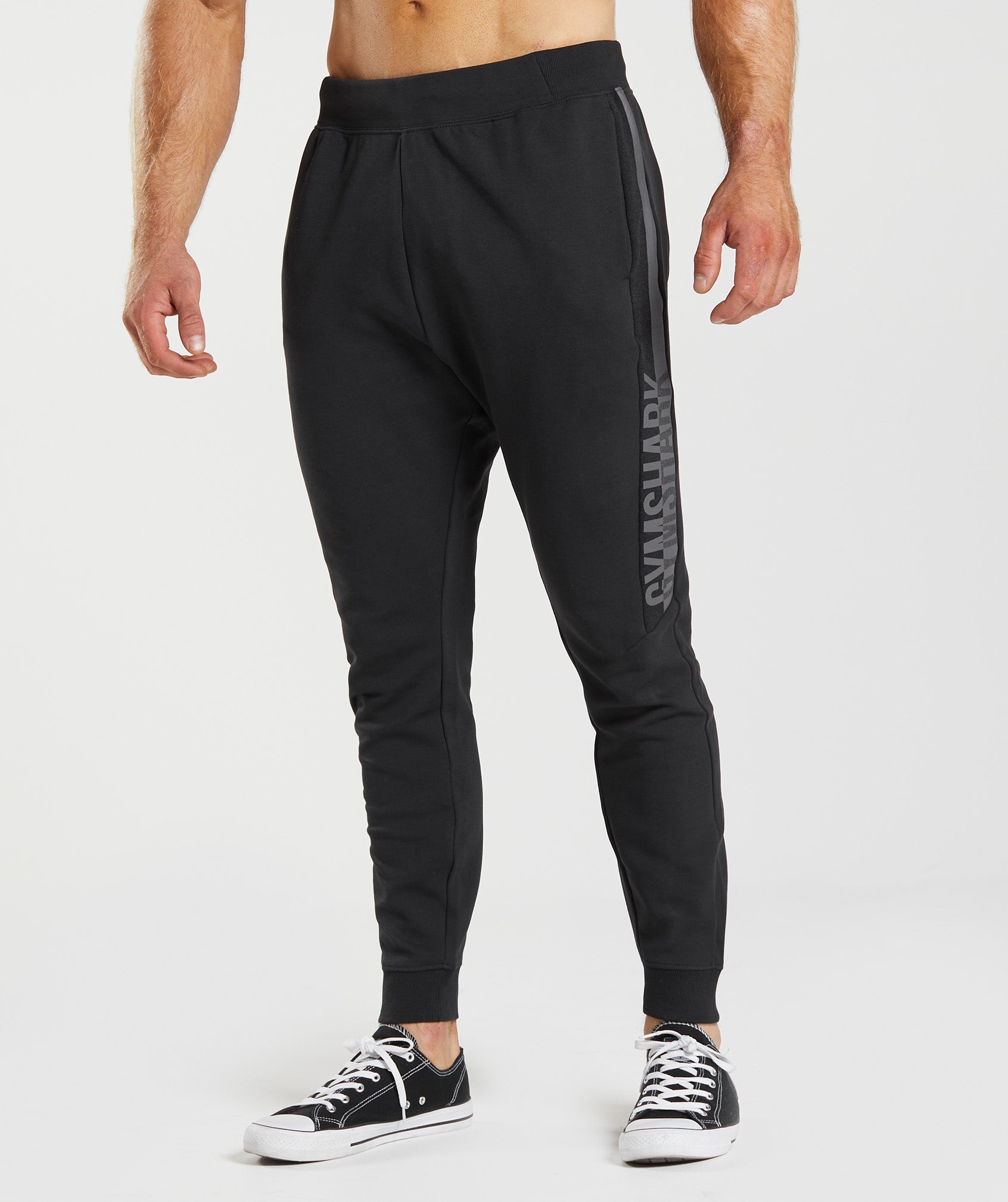 Black Men's Gymshark Bold React Jogger | JDTOZS-923