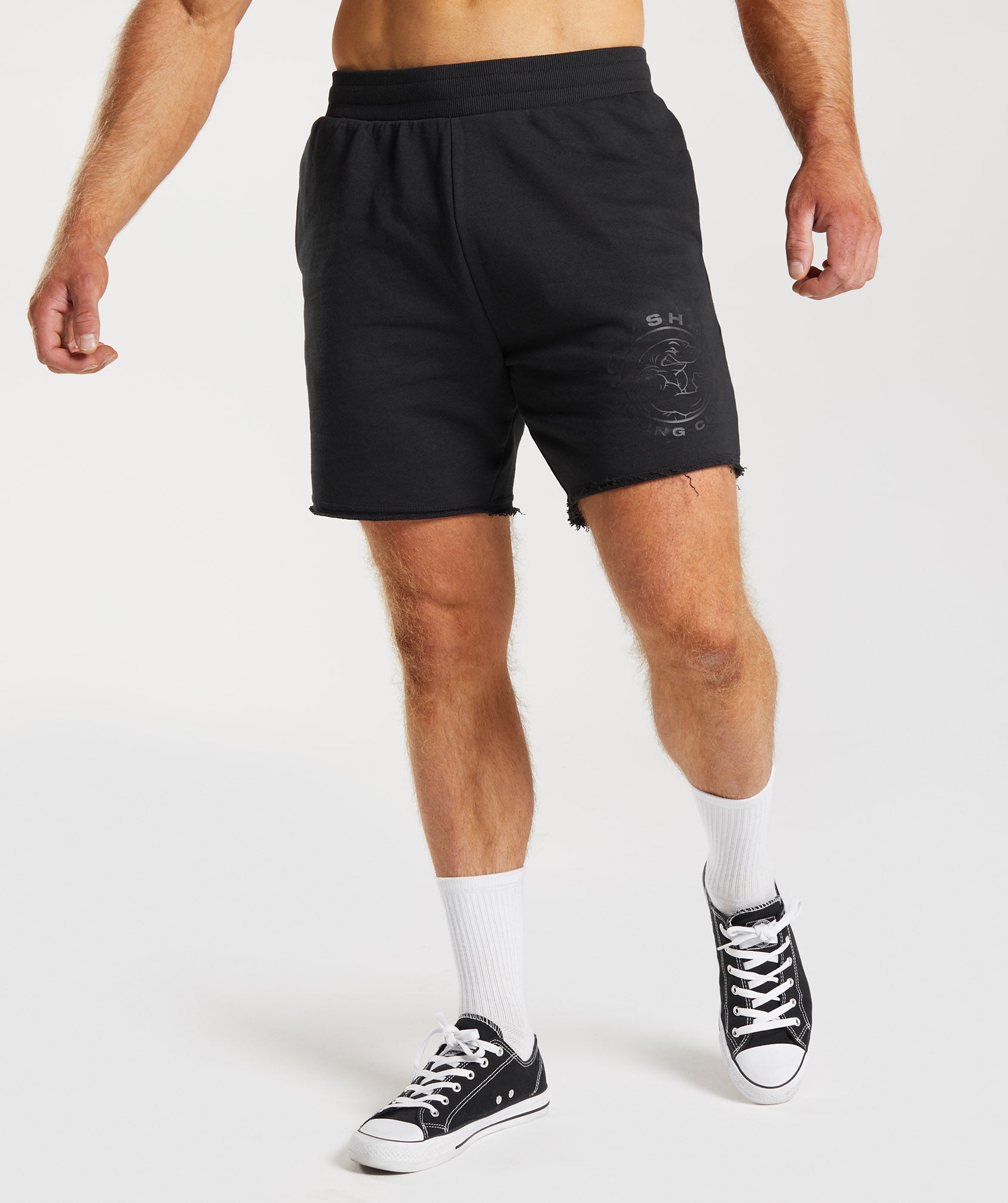 Black Men's Gymshark Legacy Shorts | QHTMSE-415