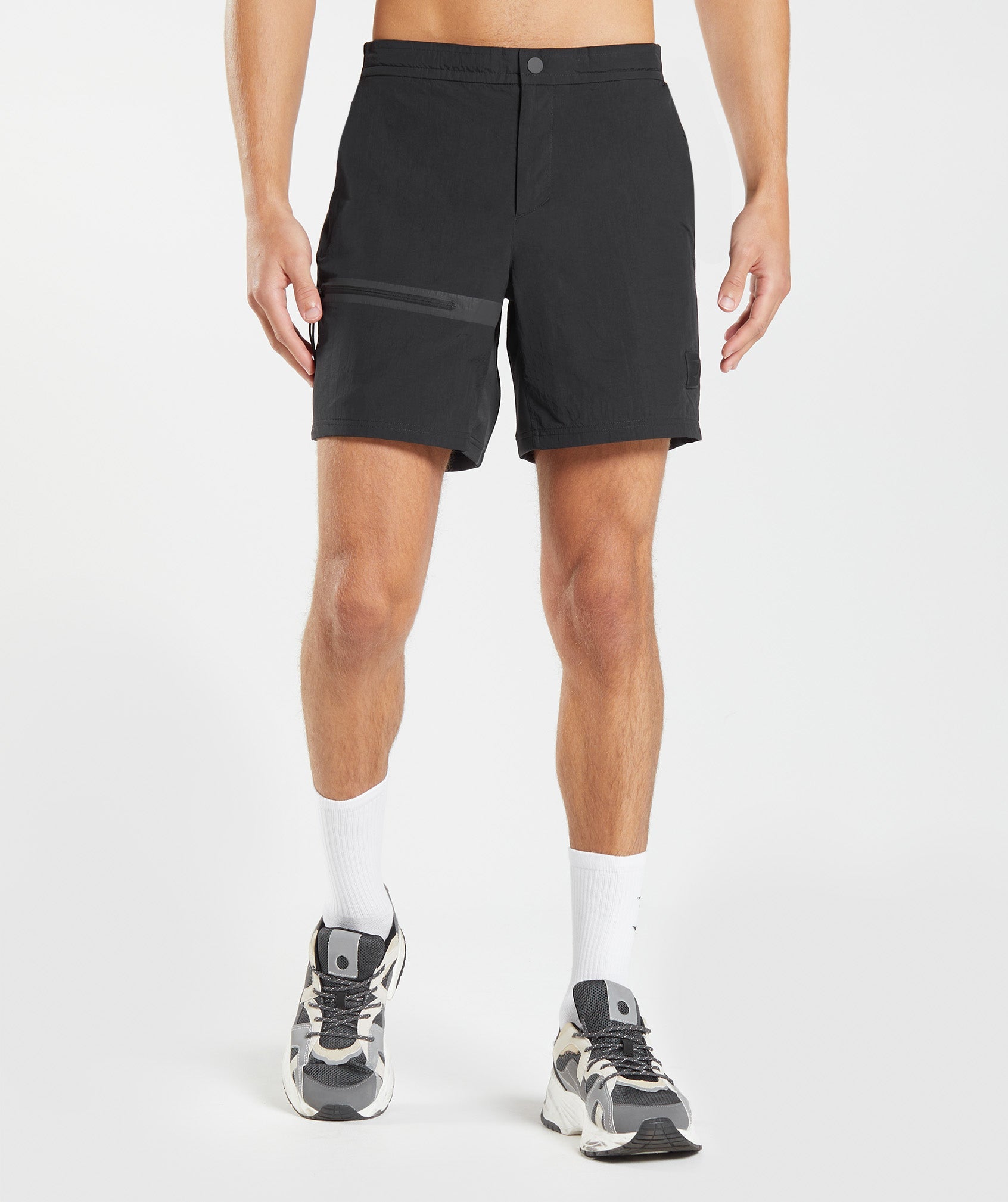 Black Men's Gymshark Retake Woven 7" Shorts | MVOIGR-817