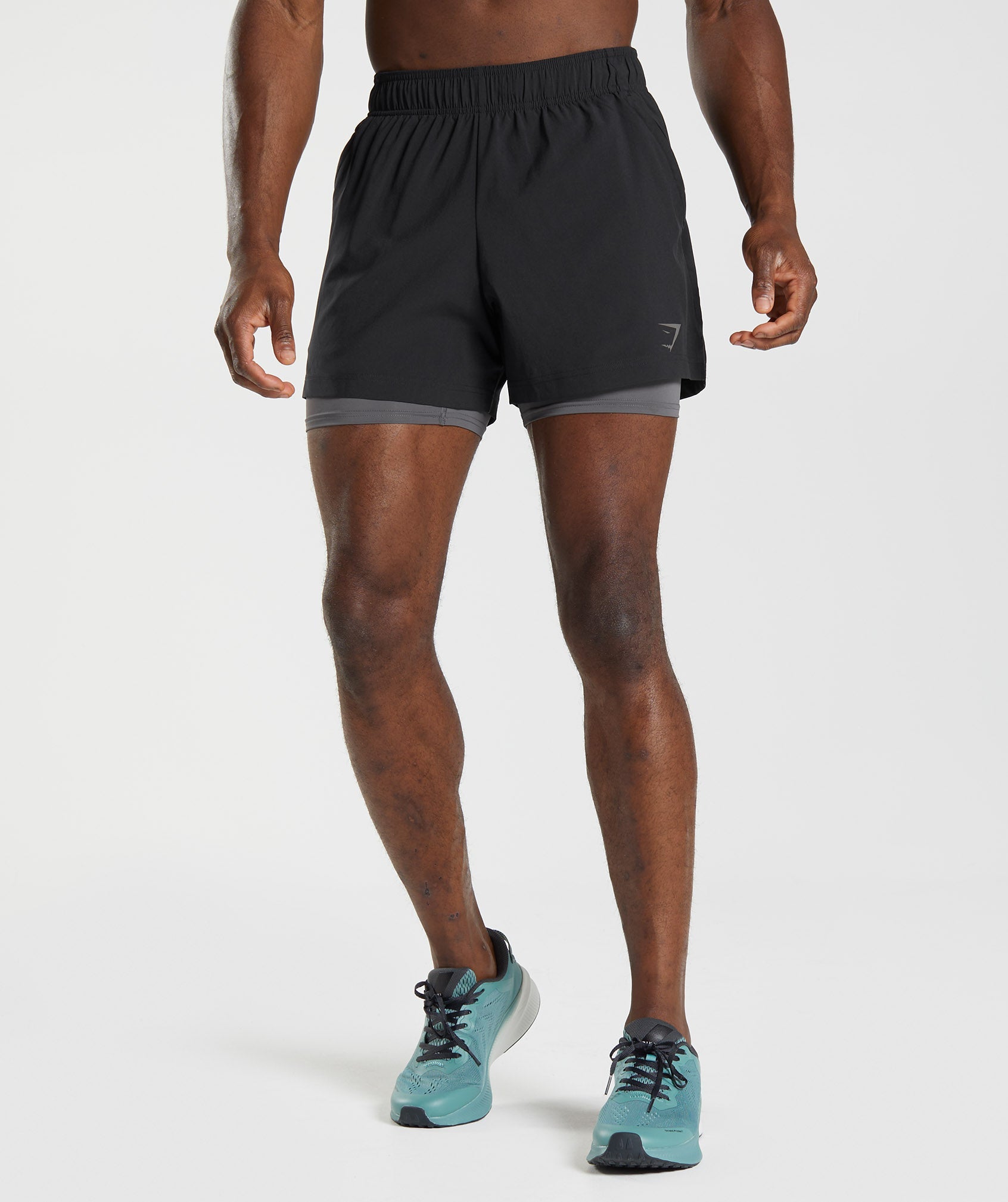 Black Men's Gymshark Sport 5" 2 In 1 Shorts | KPWSDX-723