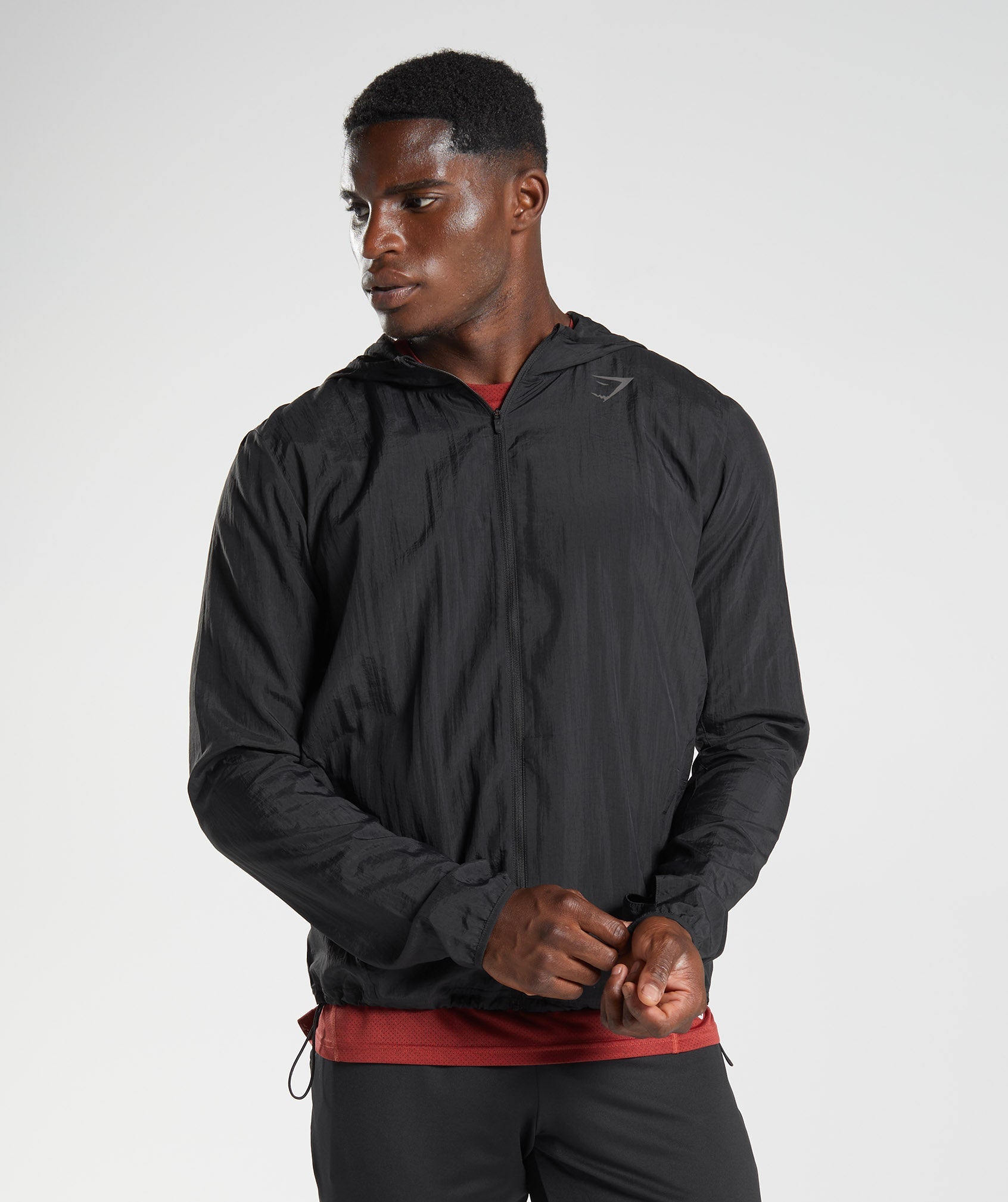 Black Men's Gymshark Sport Windbreaker | LPIMHB-458