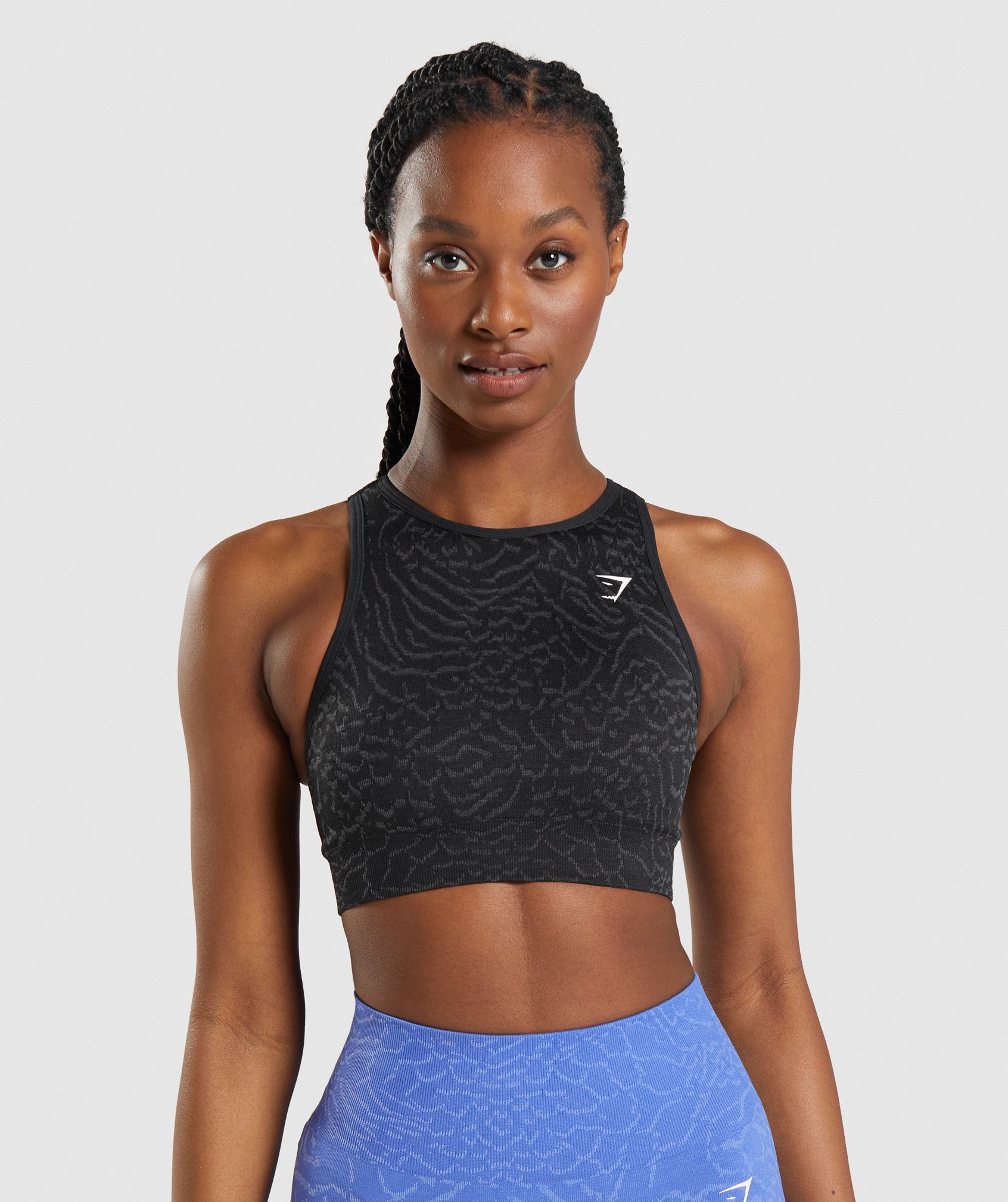 Black Women's Gymshark Adapt Animal Seamless Sports Bra | BKLJDU-829