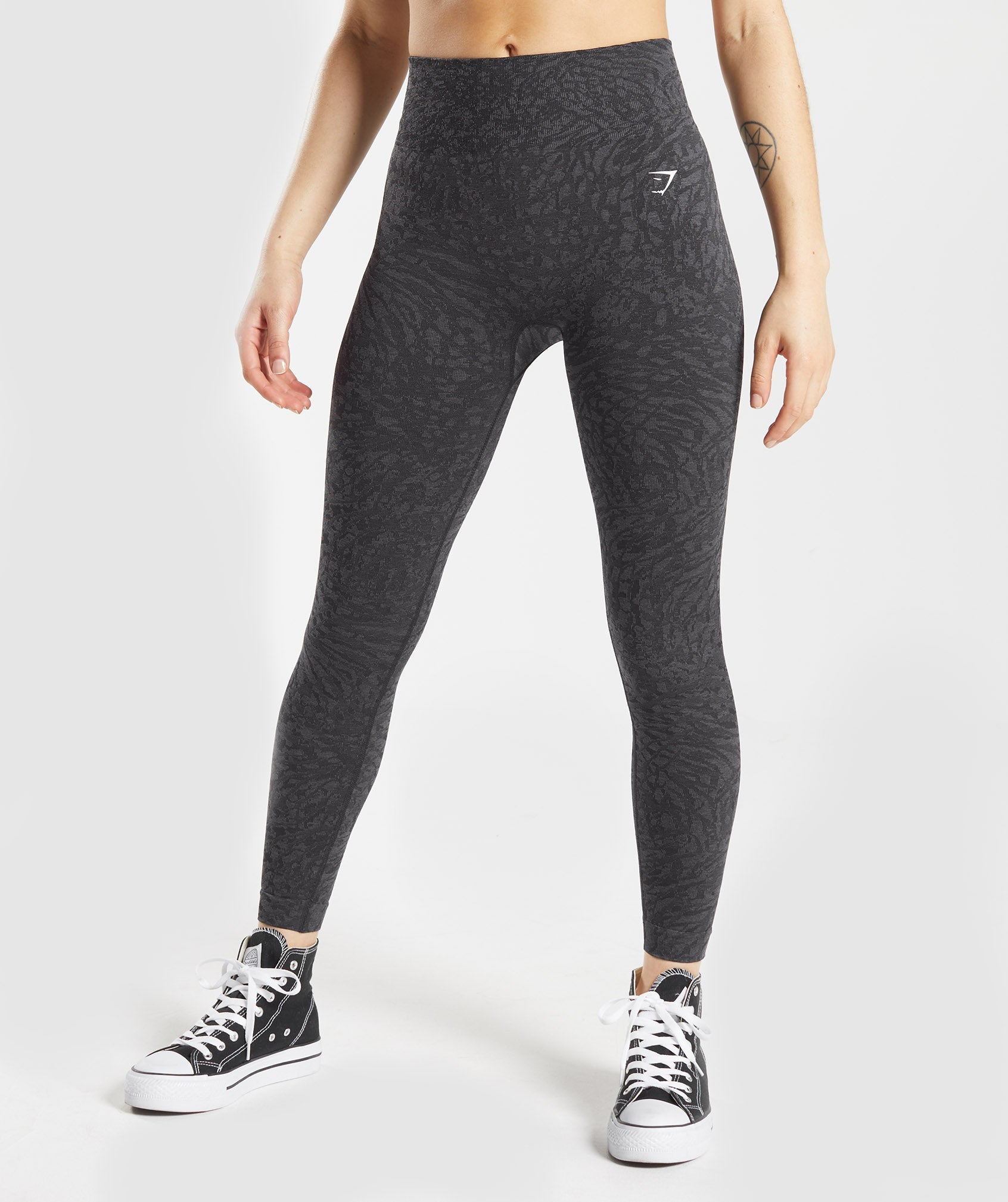 Black Women's Gymshark Adapt Animal Seamless Leggings | MHDUVL-783