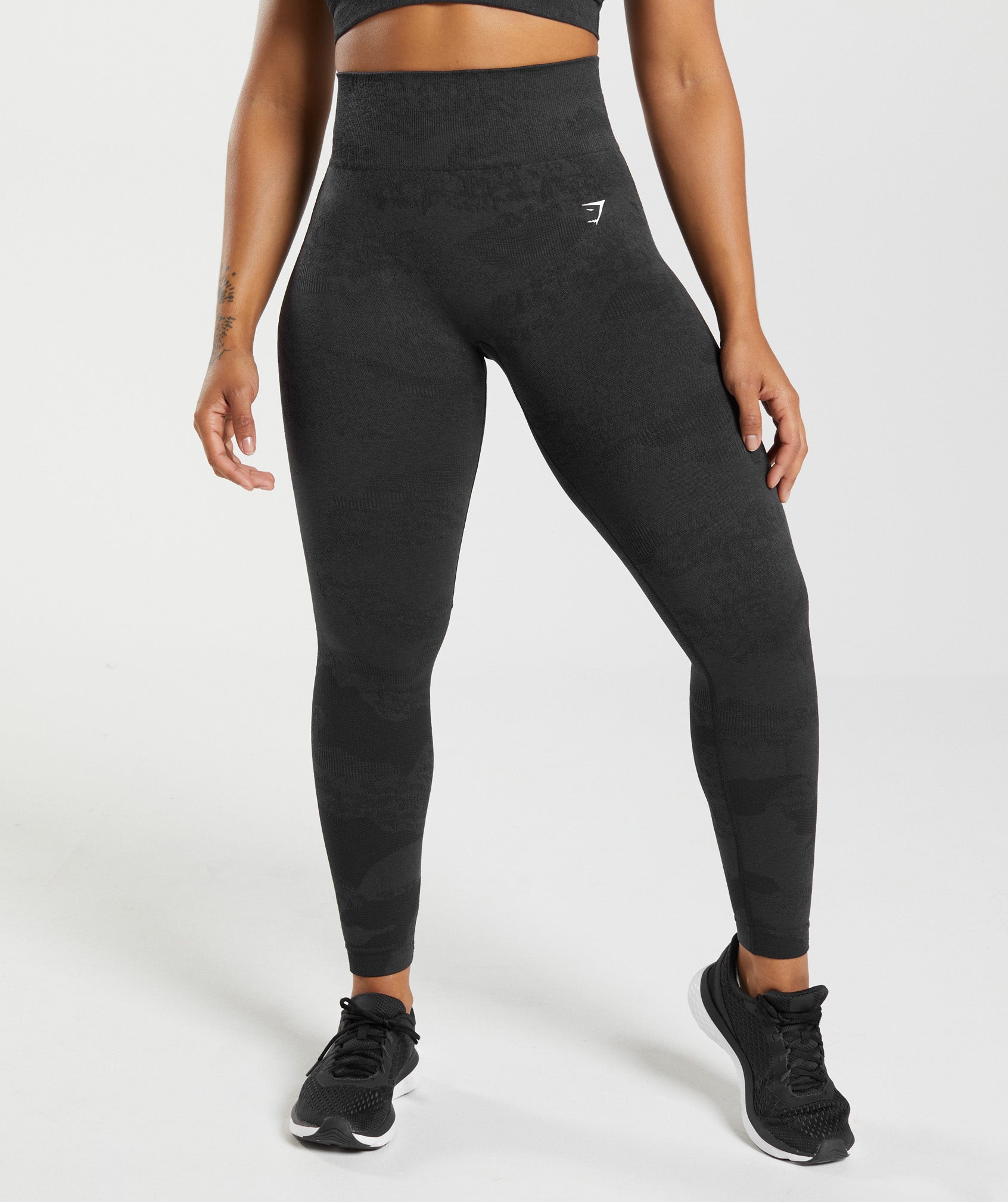 Black Women's Gymshark Adapt Camo Seamless Leggings | IRZDCX-279