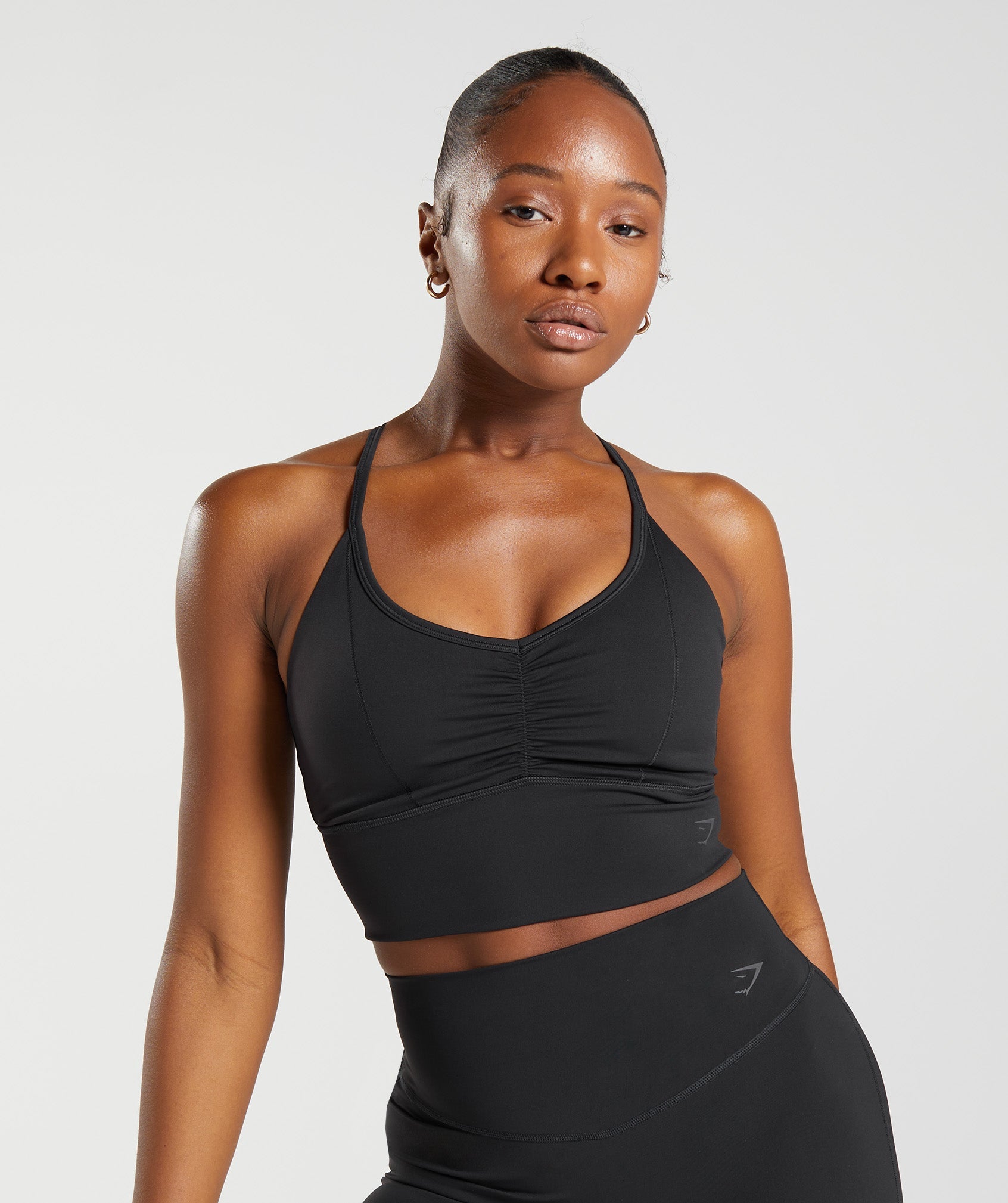 Black Women's Gymshark Elevate Longline Sports Bra | ZQPTCI-702