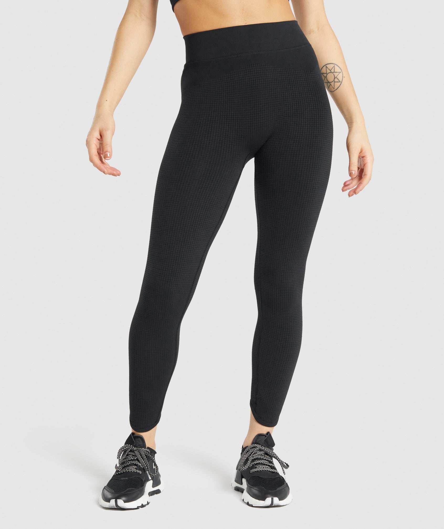 Black Women's Gymshark Pause Seamless Leggings | FEHKQU-742