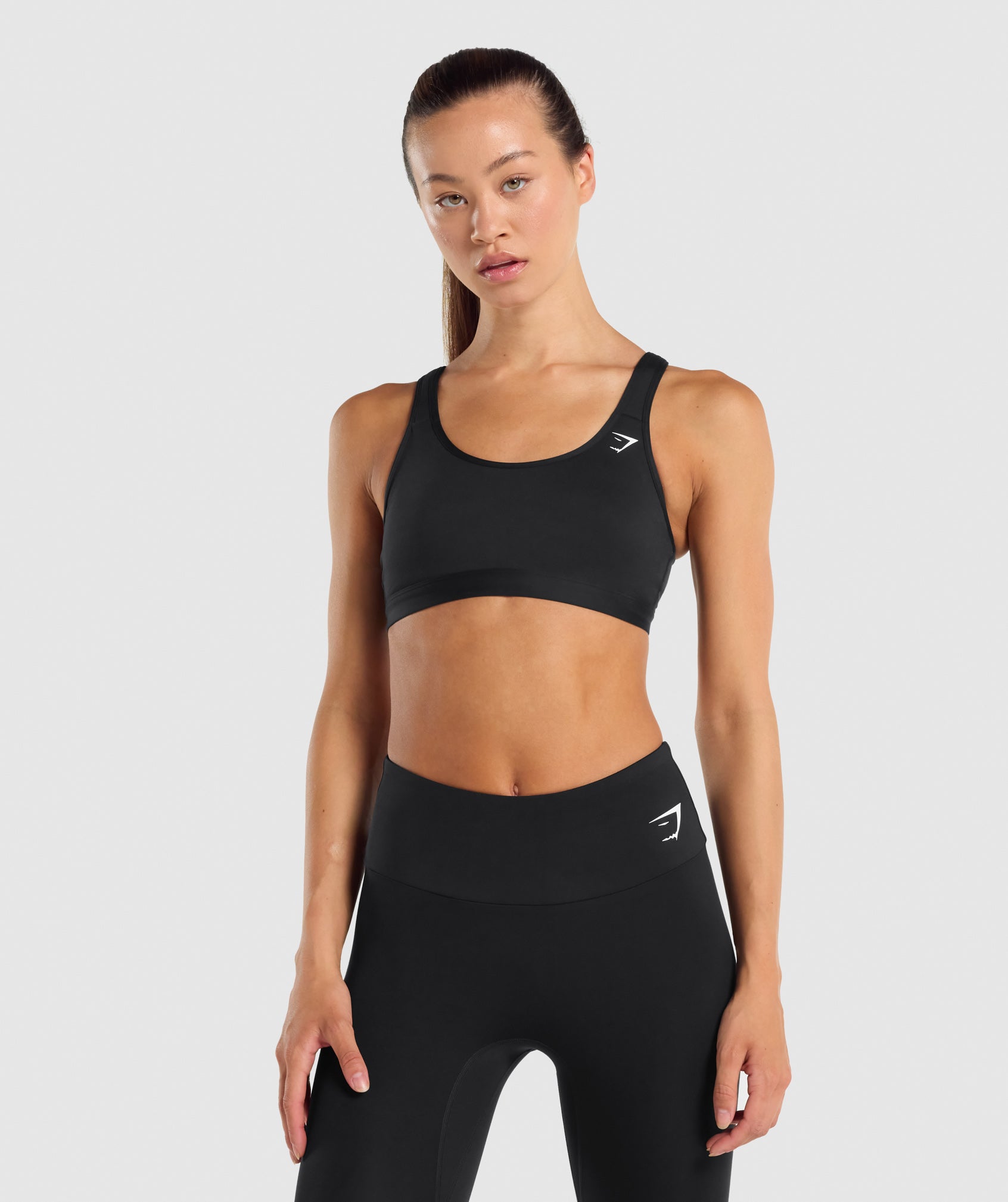 Black Women's Gymshark Scoop Neck Sports Bra | UREGOD-269