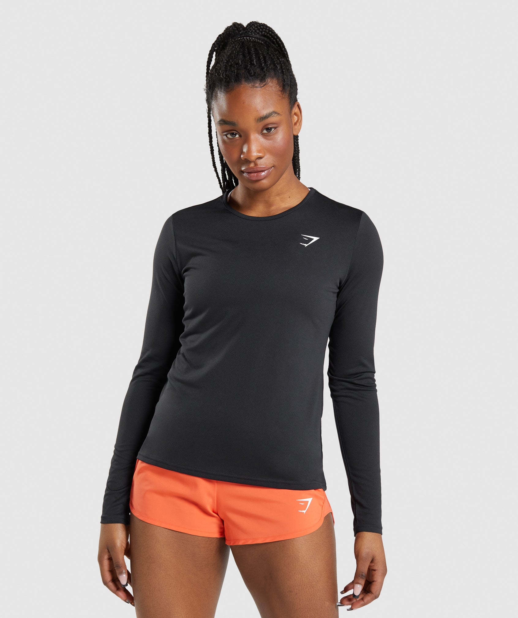 Black Women's Gymshark Training Long Sleeve Tops | HXMBFN-849