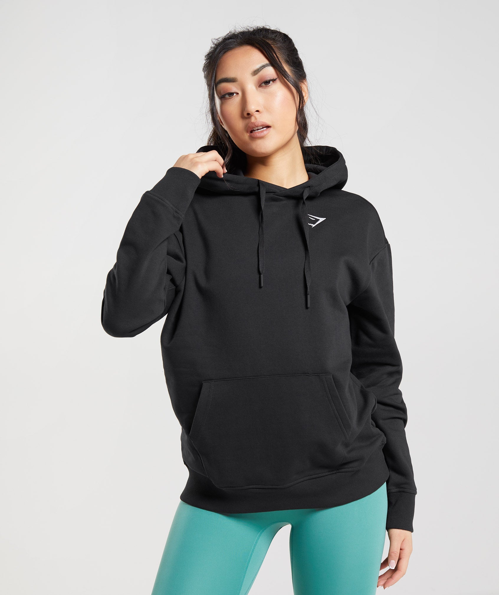 Black Women's Gymshark Training Oversized Hoodie | TGWCIM-467