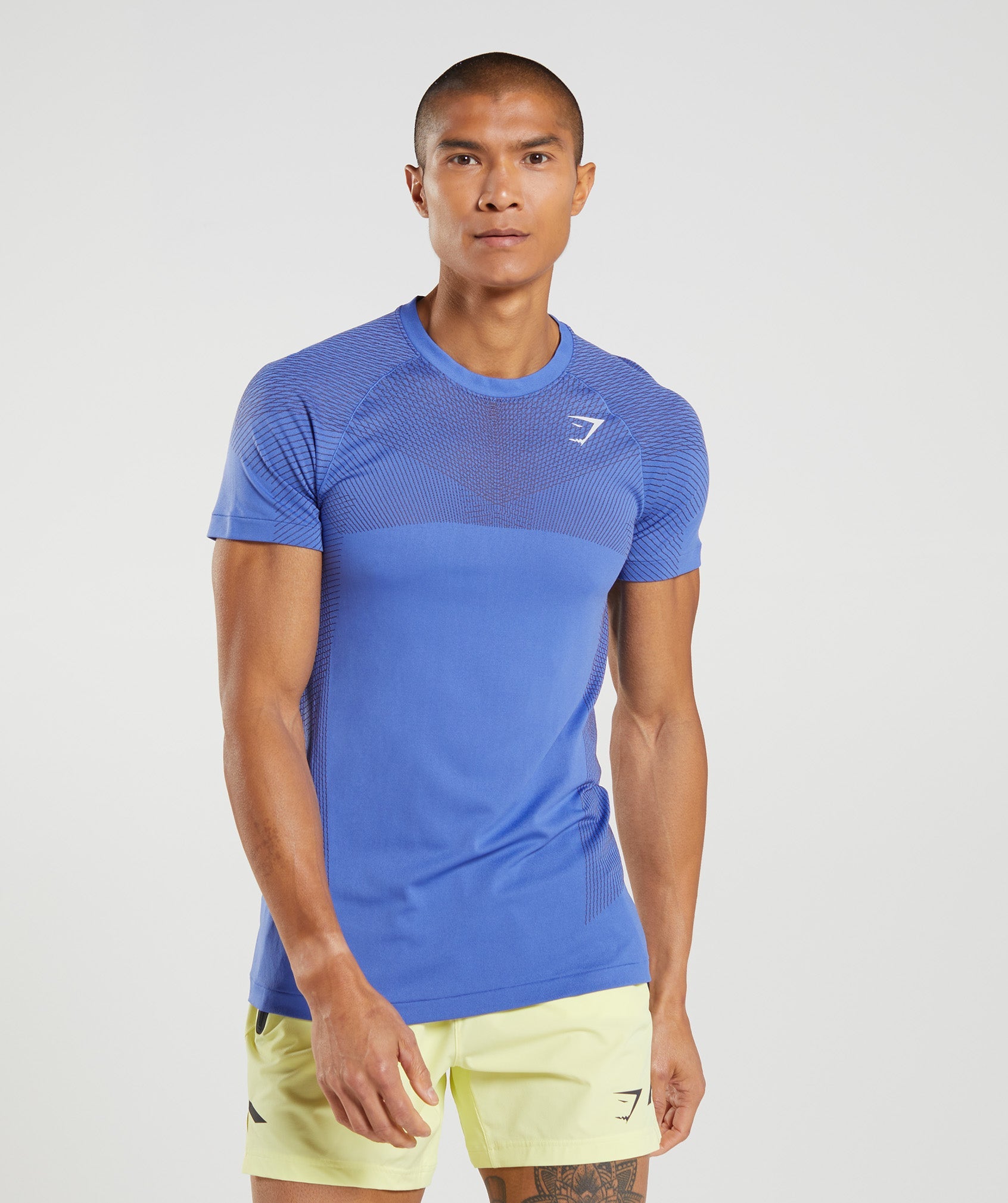 Blue Men's Gymshark Apex Seamless T Shirts | FOEUHI-160