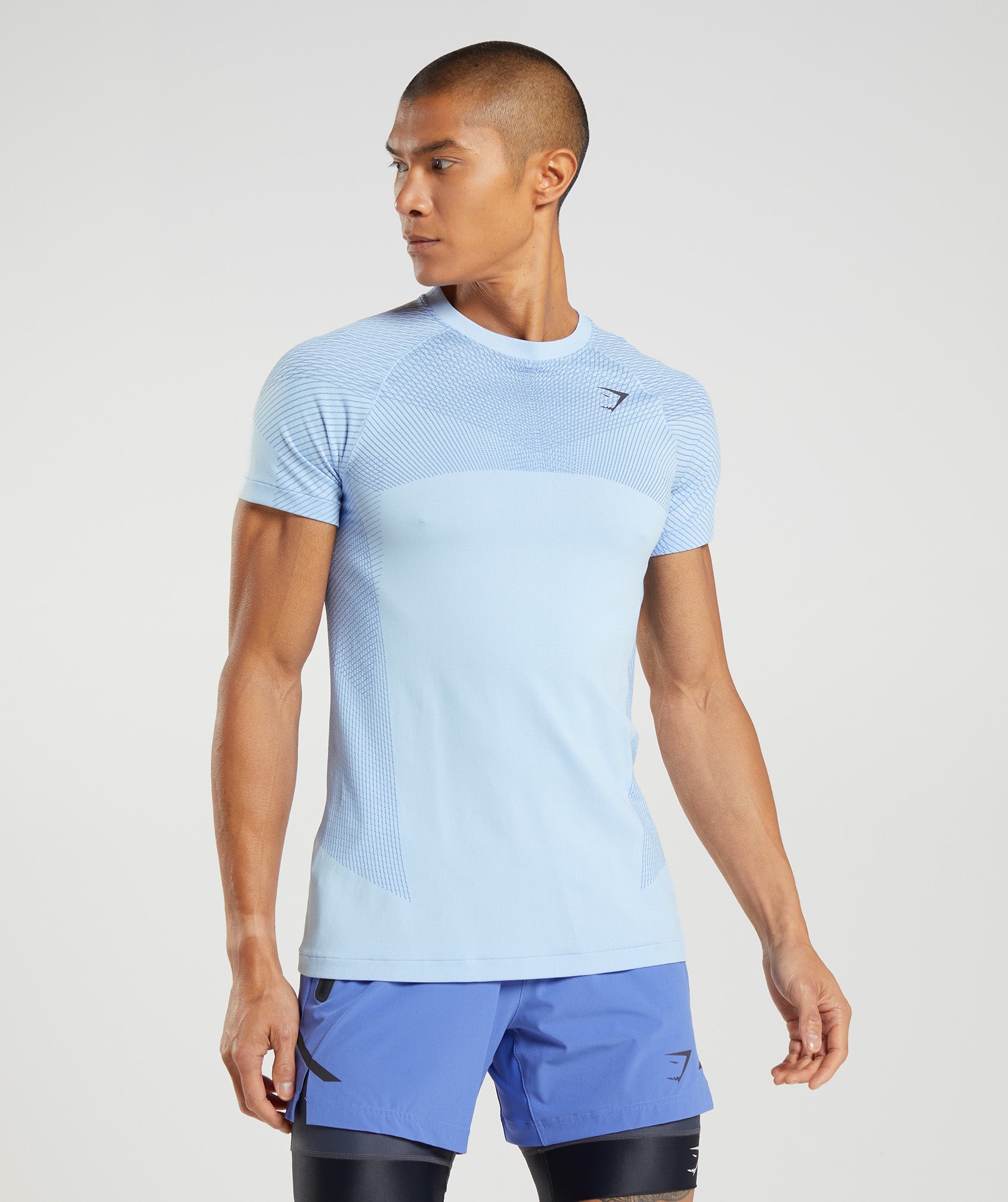 Blue Men's Gymshark Apex Seamless T Shirts | WDKIVE-039