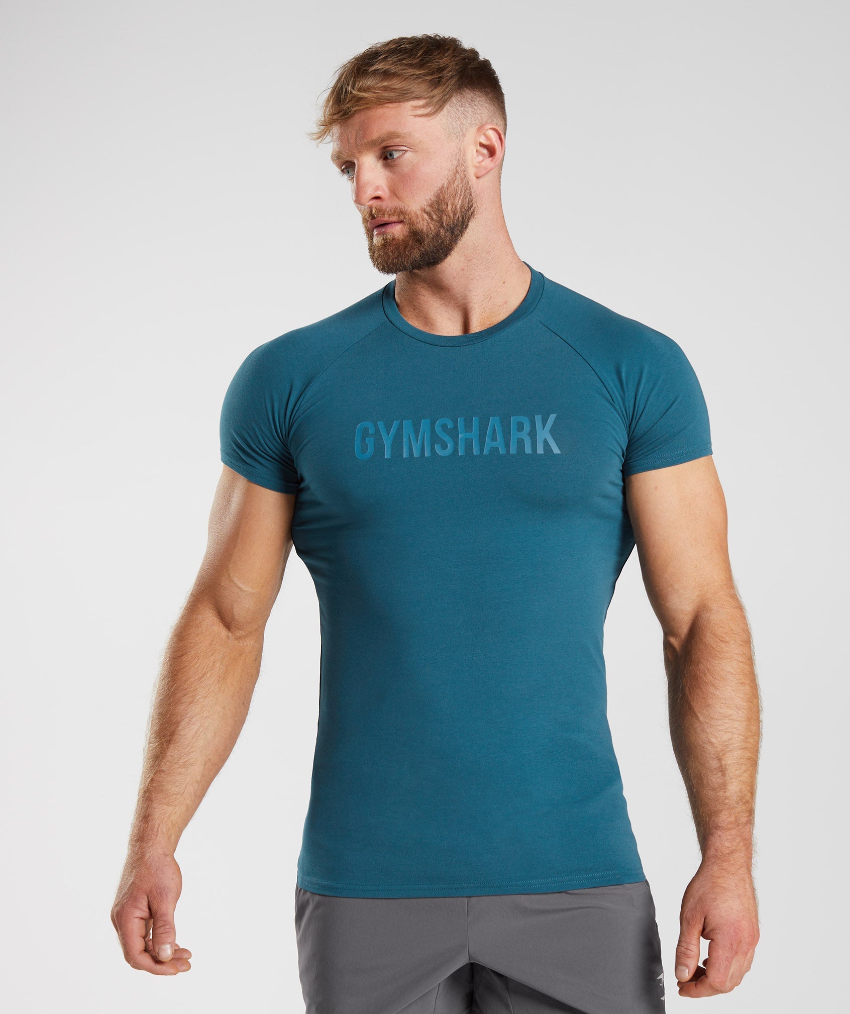 Blue Men's Gymshark Apollo T Shirts | HWOAGX-783