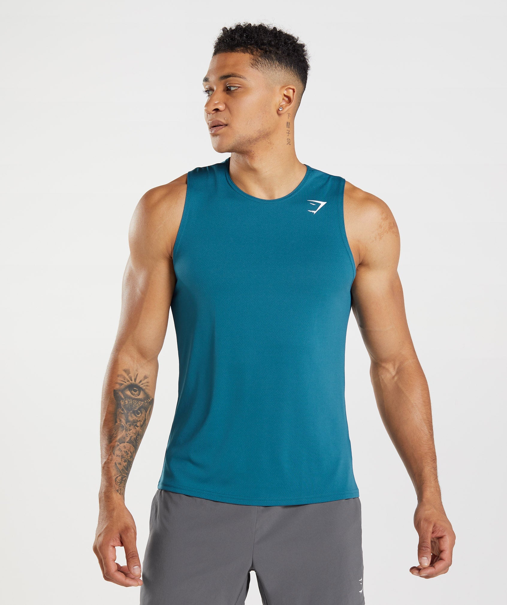 Blue Men's Gymshark Arrival Tanks | LCRYMQ-052