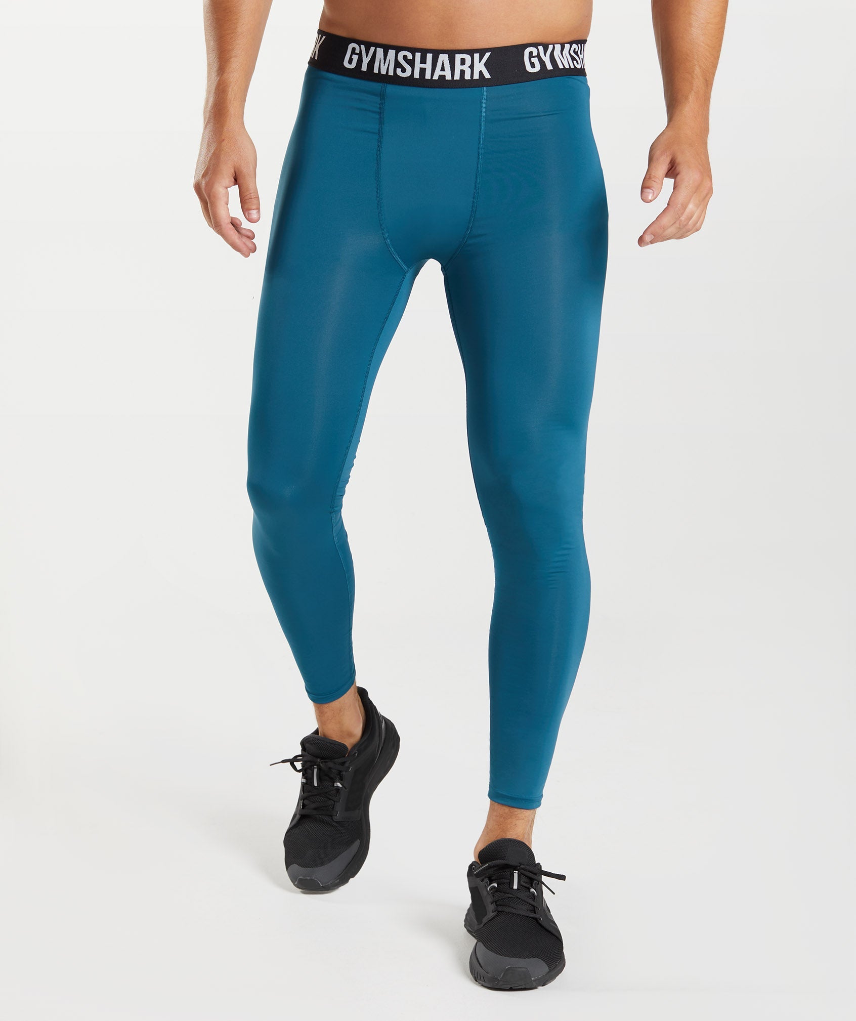 Blue Men's Gymshark Element Baselayer Leggings | OJCLMN-540