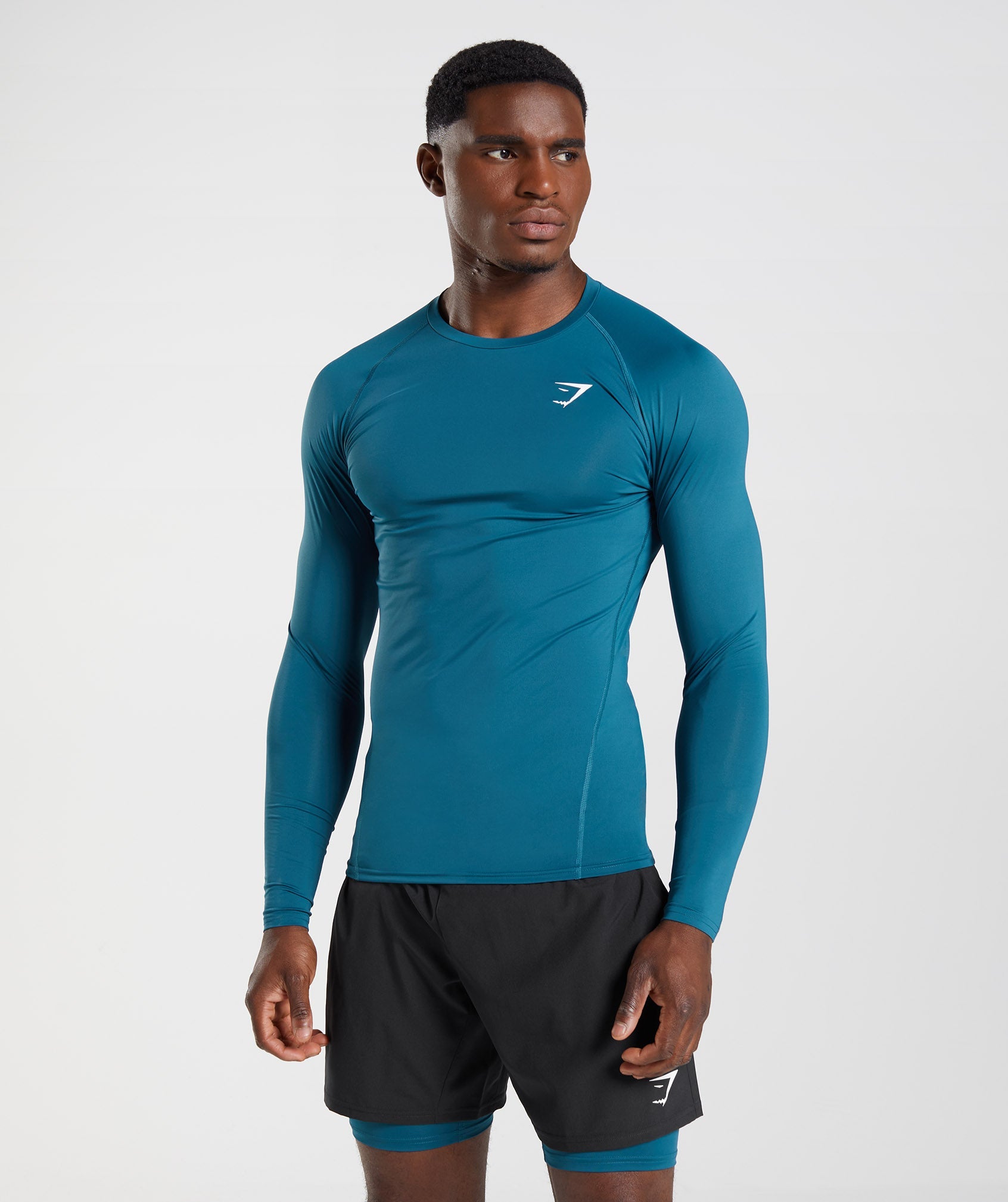 Blue Men's Gymshark Element Baselayer Long Sleeve Tops | GXUPZL-941