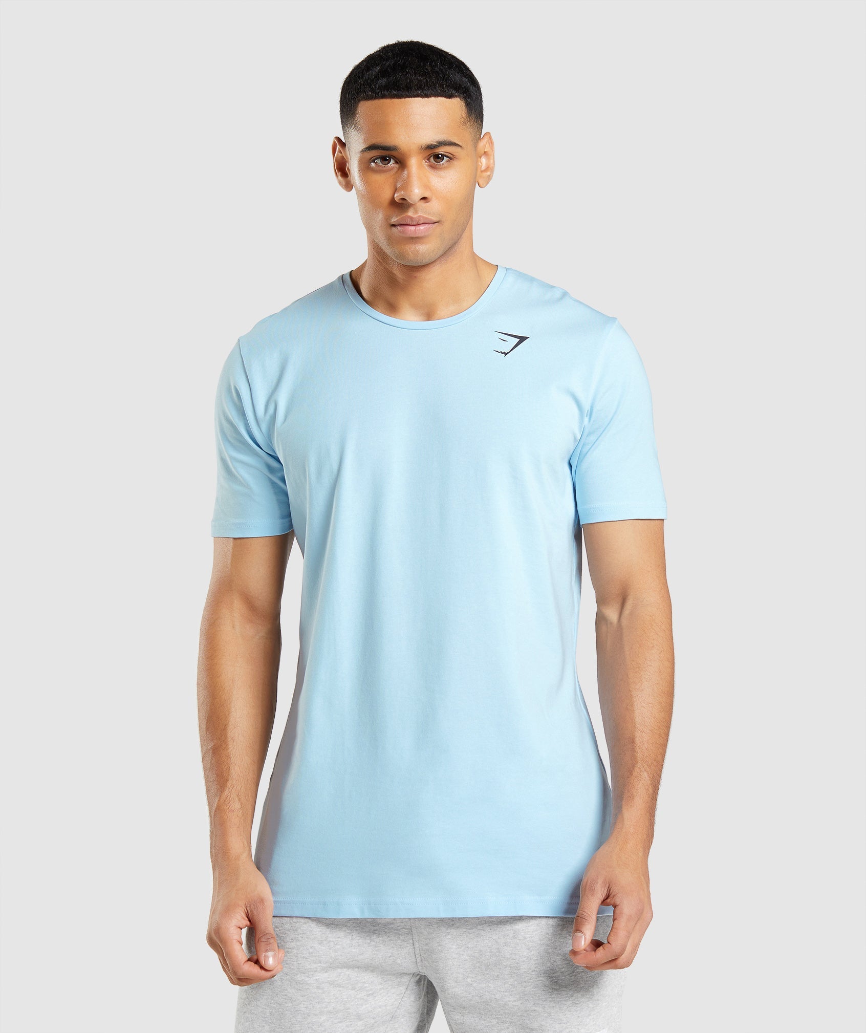 Blue Men's Gymshark Essential T Shirts | JMTHVG-379