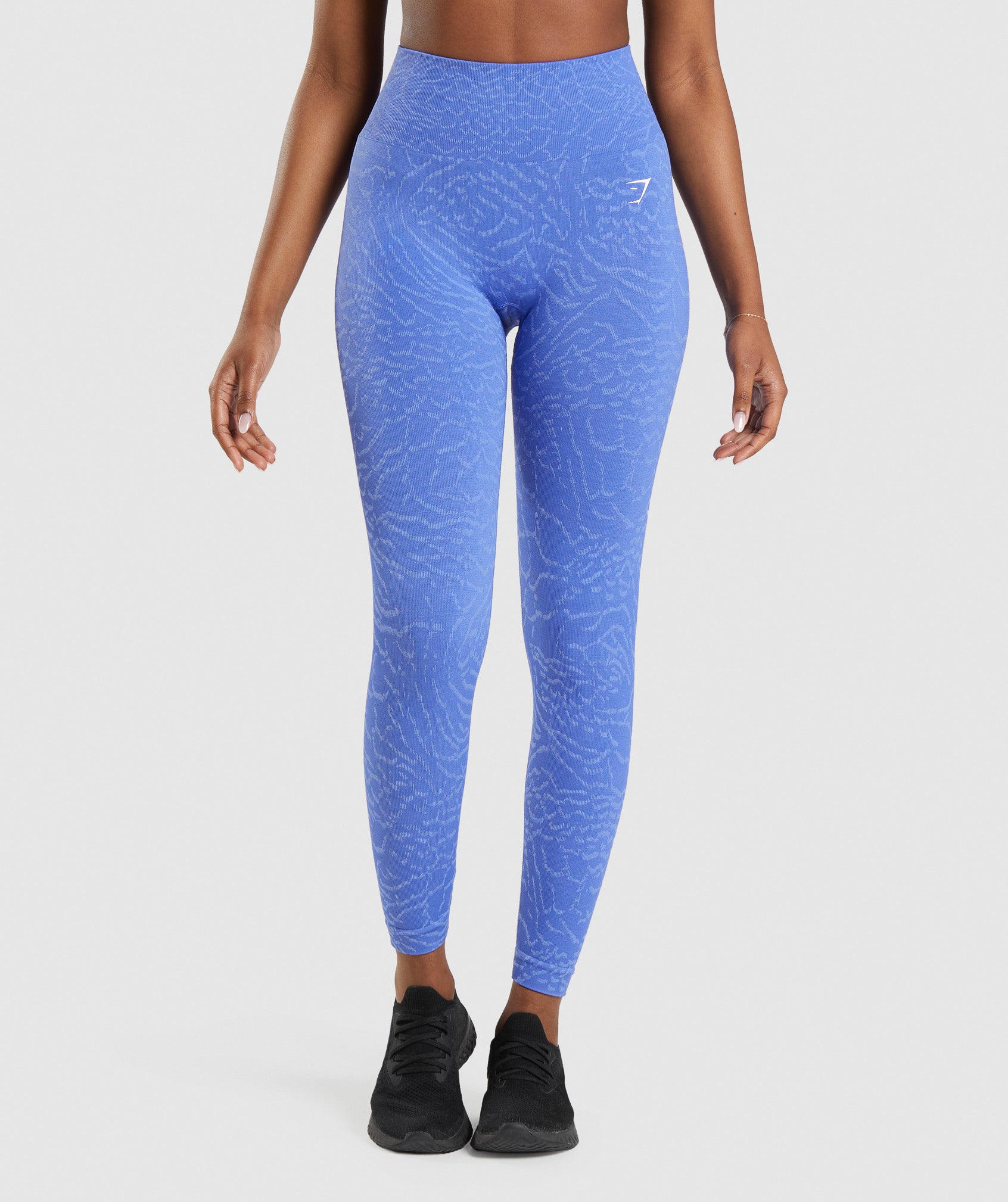 Blue Women's Gymshark Adapt Animal Seamless Leggings | MBFKNC-716