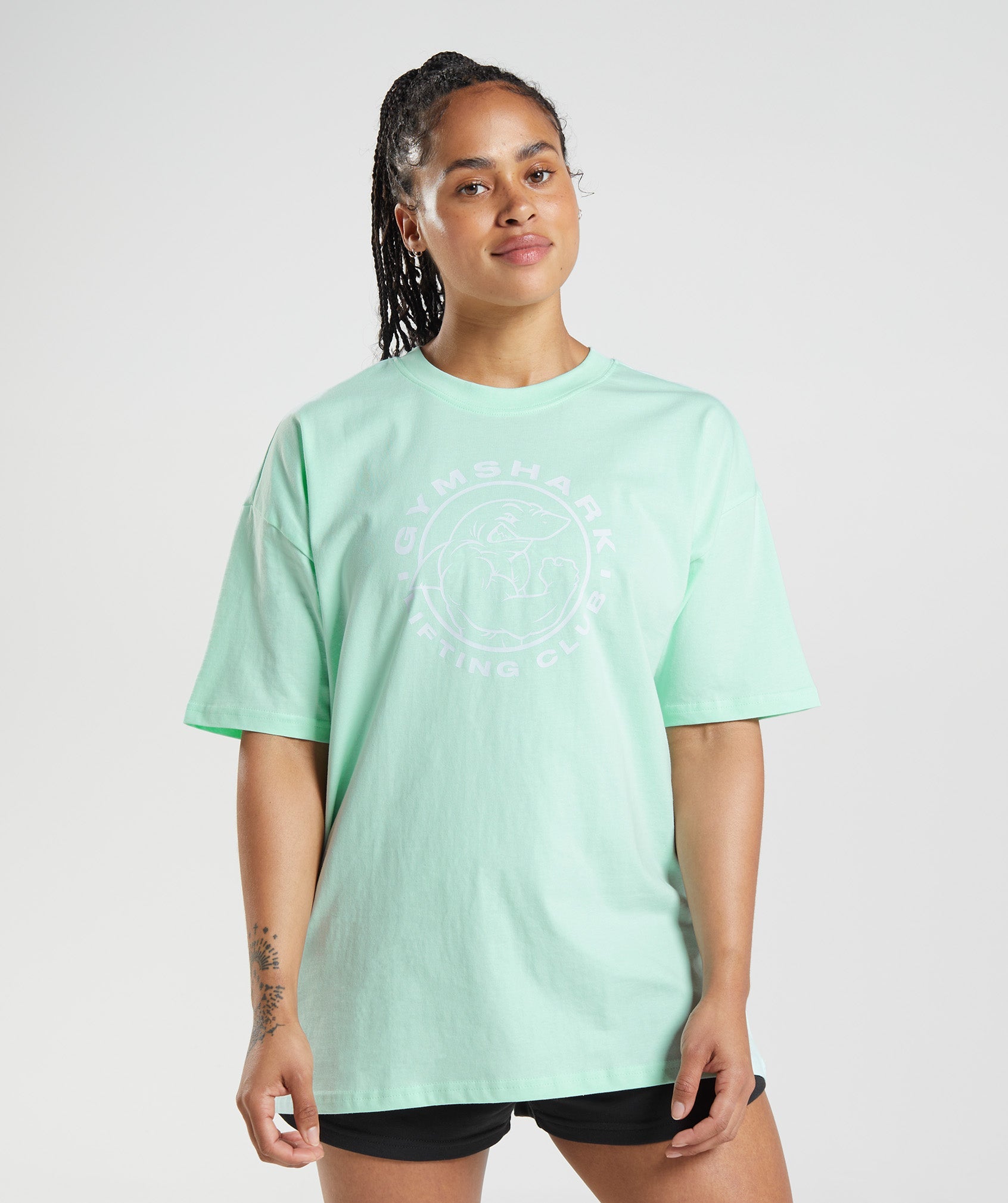 Blue Women's Gymshark Legacy Oversized T Shirts | QZXREL-734