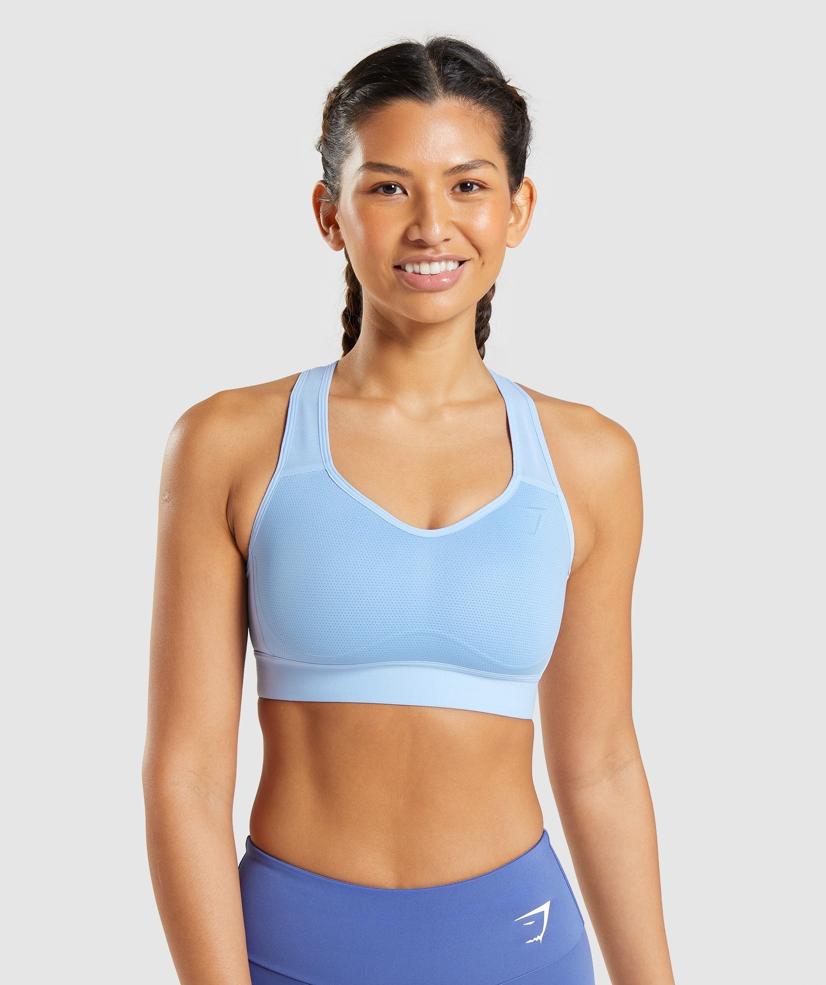 Blue Women's Gymshark Lightweight High Support Sports Bra | GMXDKI-325