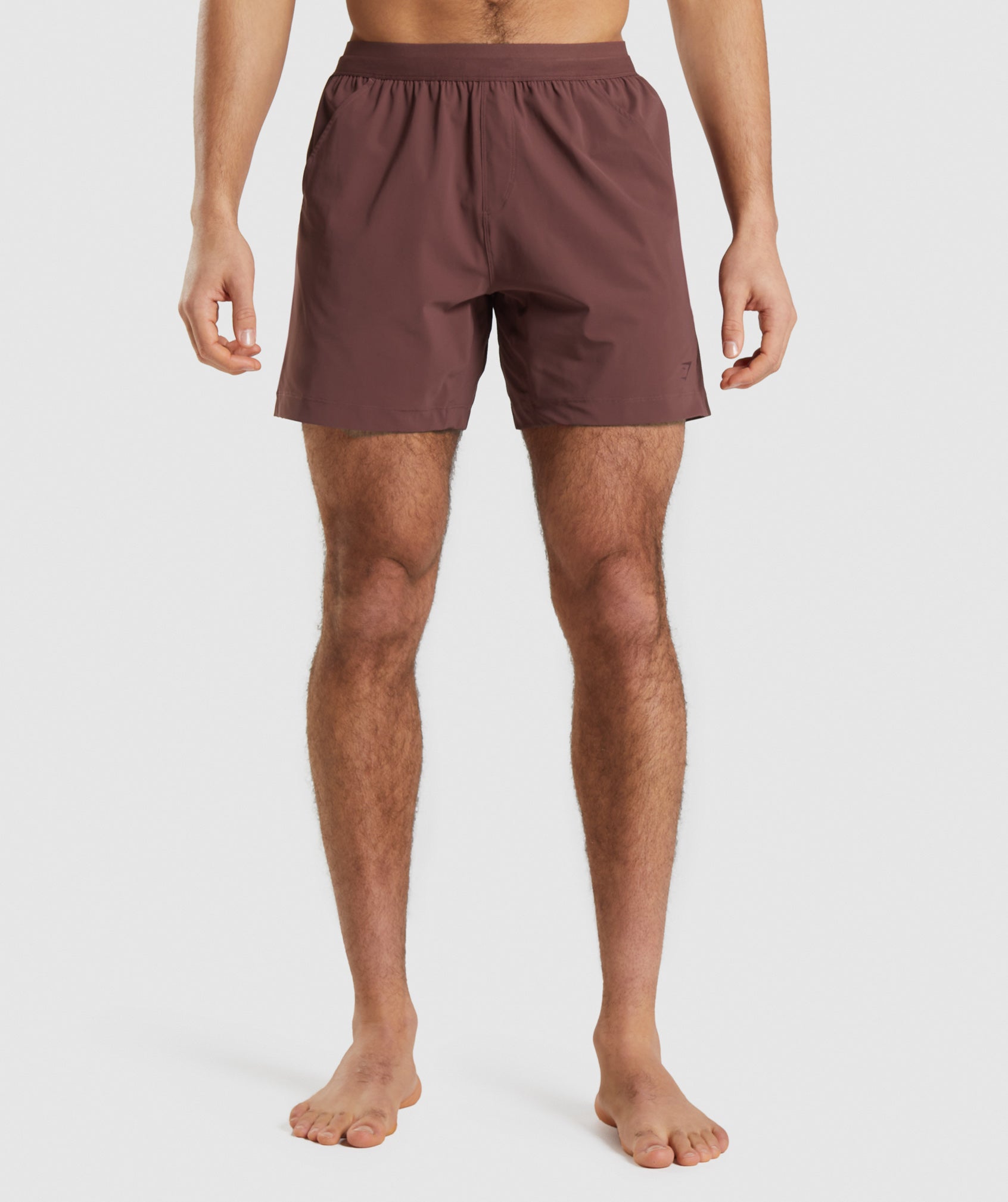 Brown Men's Gymshark Studio Shorts | HQUSZG-475