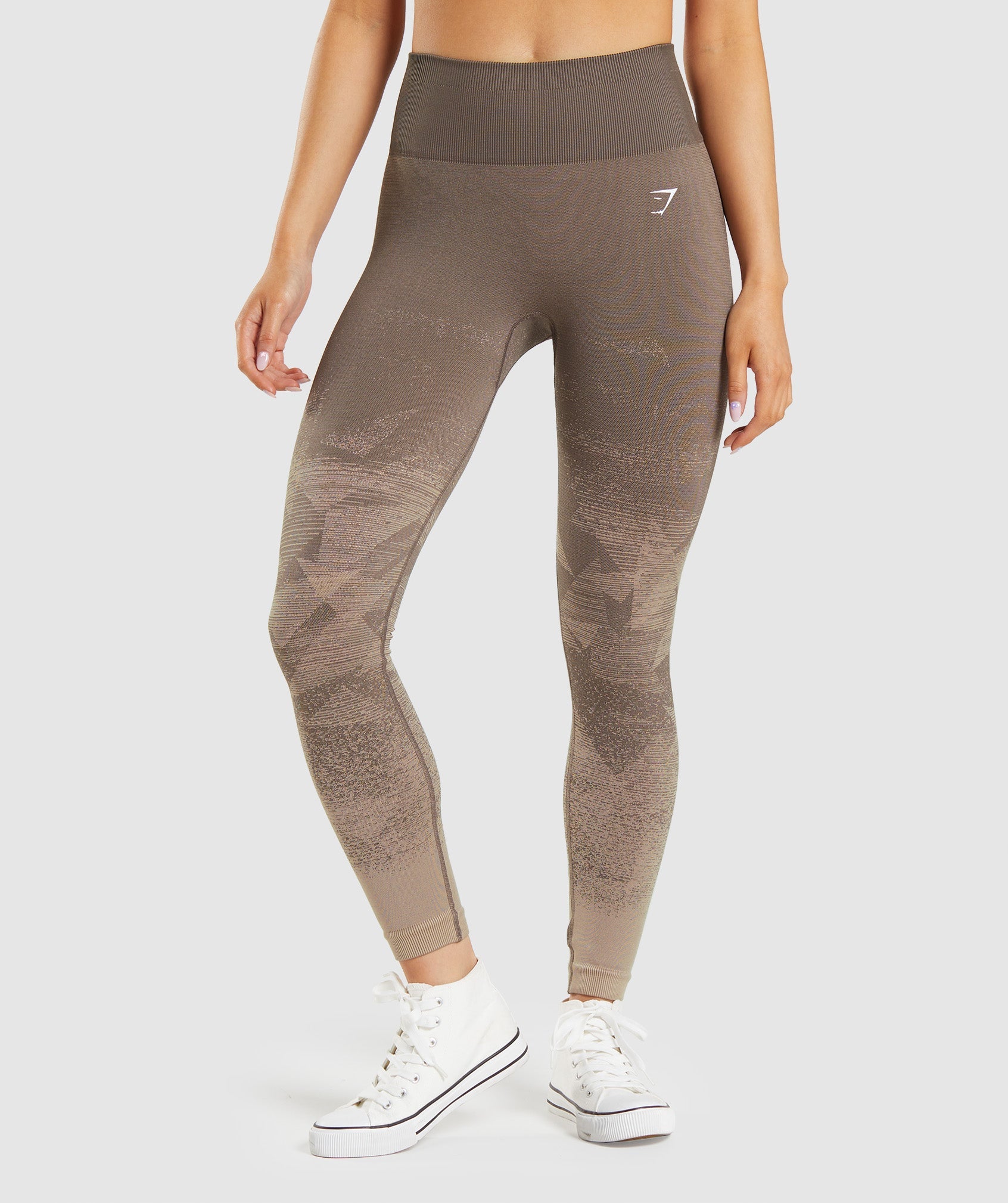 Brown Women's Gymshark Adapt Ombre Seamless Leggings | HBLQXO-312