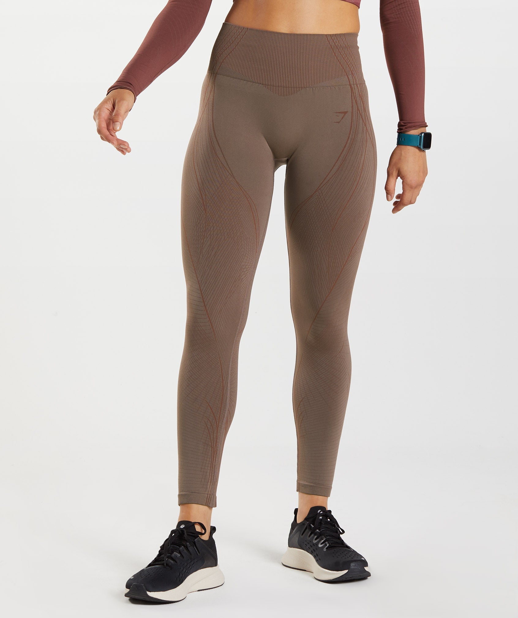 Brown Women's Gymshark Apex Seamless Leggings | FJWONB-692