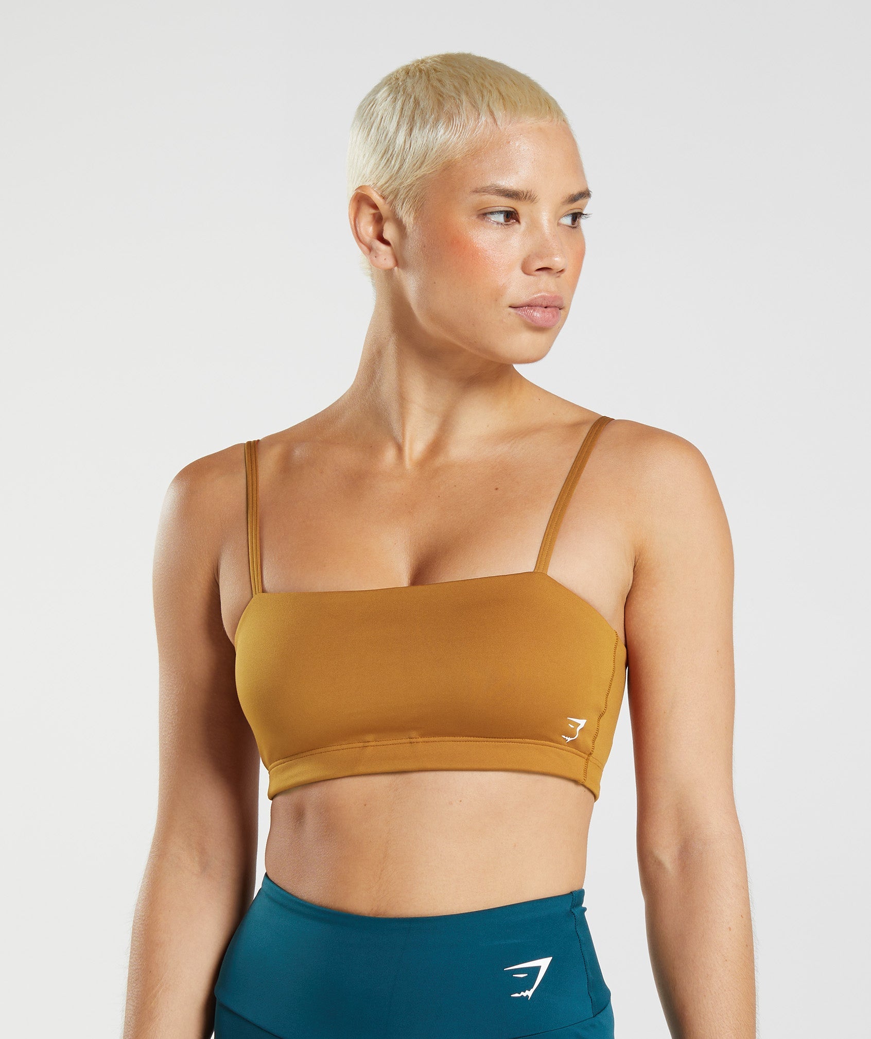 Brown Women's Gymshark Bandeau Sports Bra | HZAIGK-758