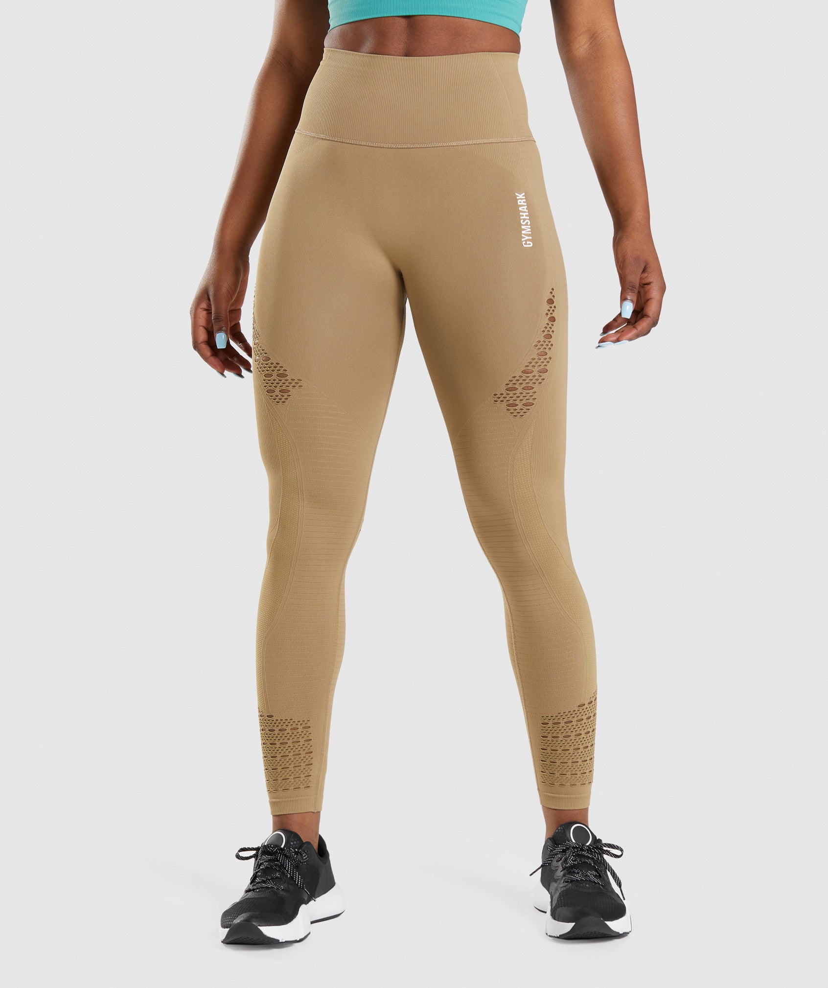 Brown Women's Gymshark Energy Seamless Leggings | JGBPAQ-283