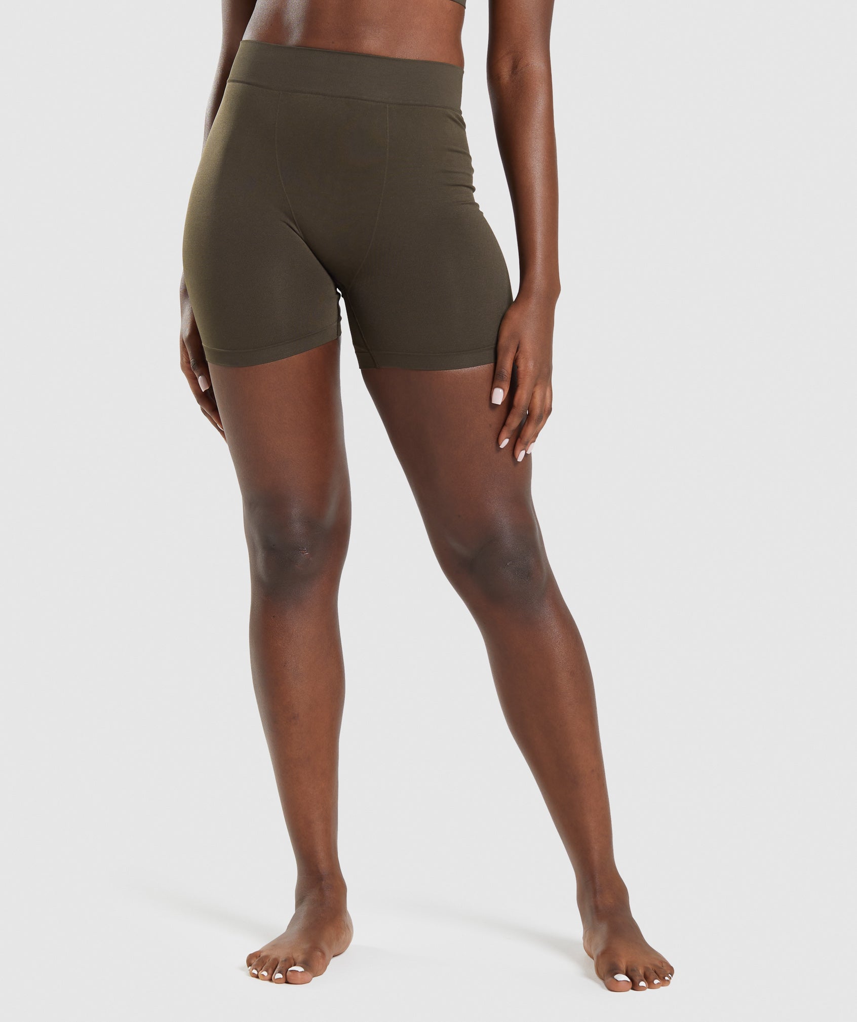 Brown Women's Gymshark Seamless Boxers Underwear | BNGLZX-875