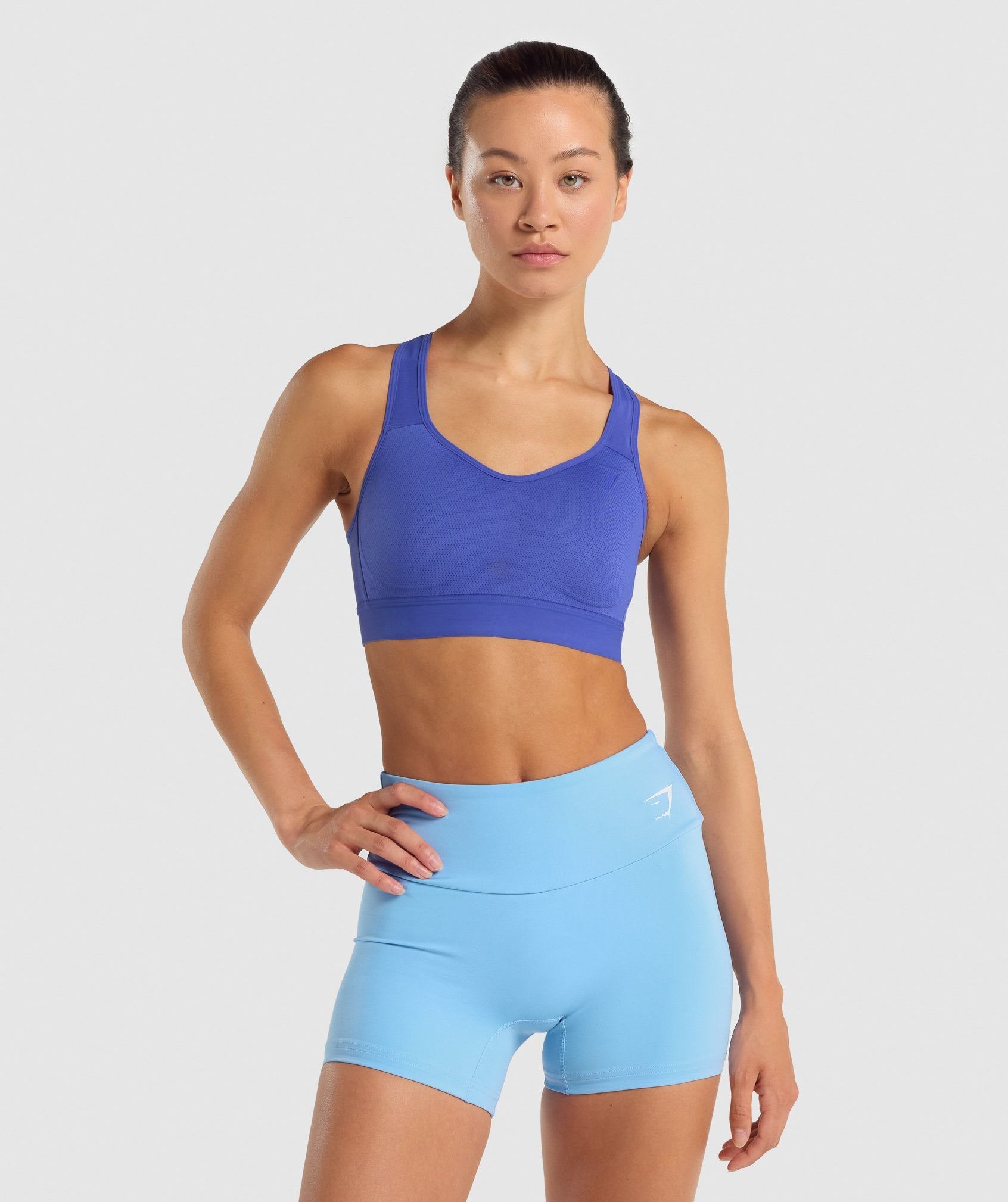 Dark Blue Women's Gymshark Lightweight High Support Sports Bra | ZKSBAQ-864