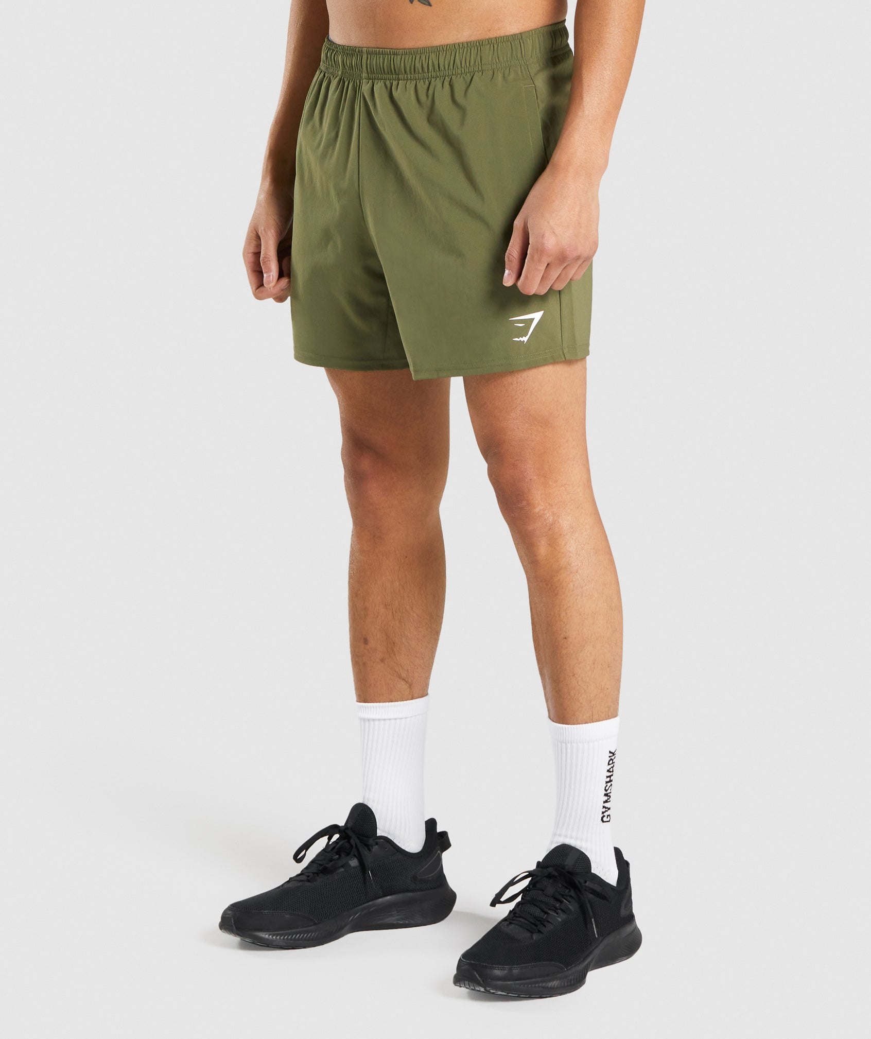 Dark Green Men's Gymshark Arrival 5" Shorts | PDMEQF-764