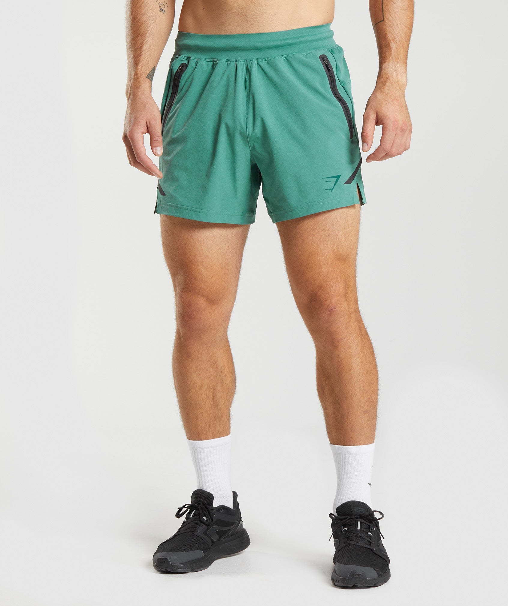 Green Men's Gymshark Apex 5" Perform Shorts | HZYEIX-650