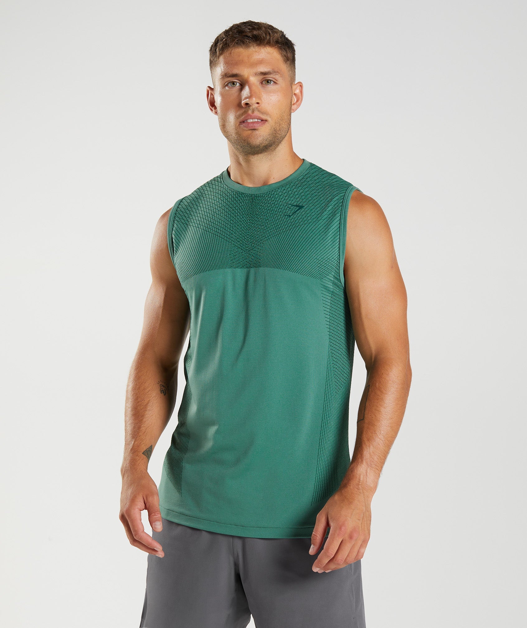 Green Men's Gymshark Apex Seamless Tanks | WBZAFL-148