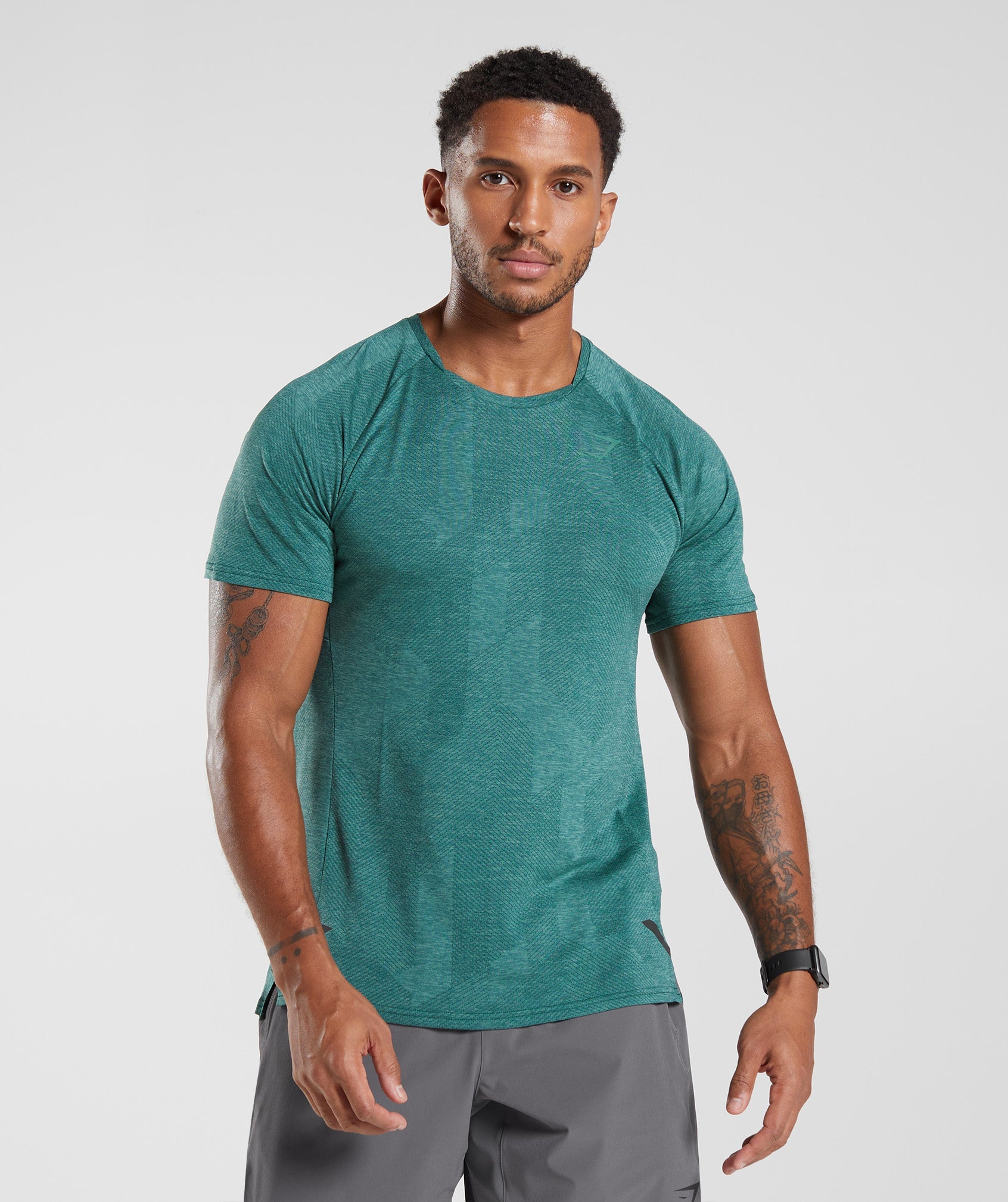 Green Men's Gymshark Apex T Shirts | SMPHEA-491