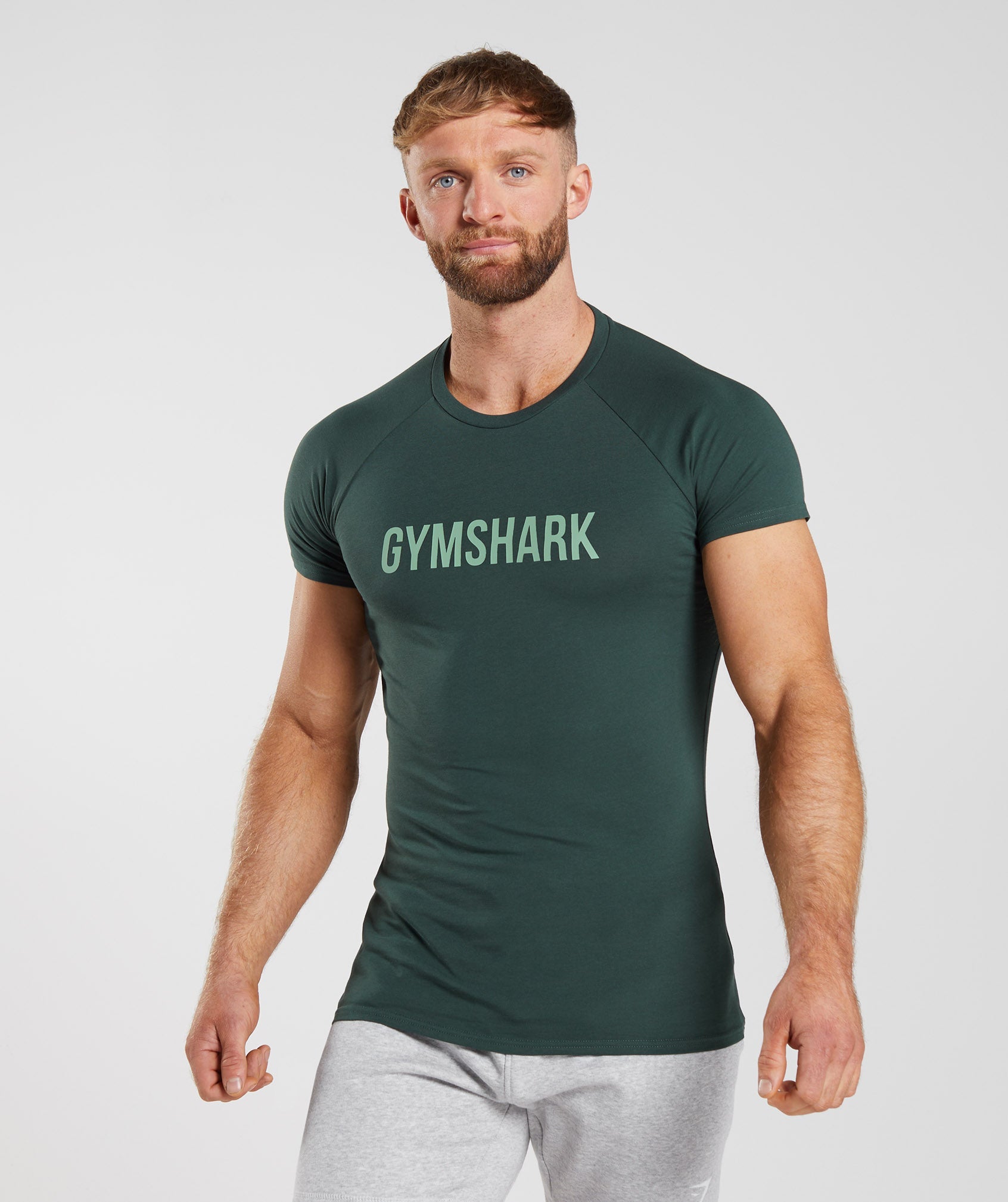 Green Men's Gymshark Apollo T Shirts | ICZTQP-365