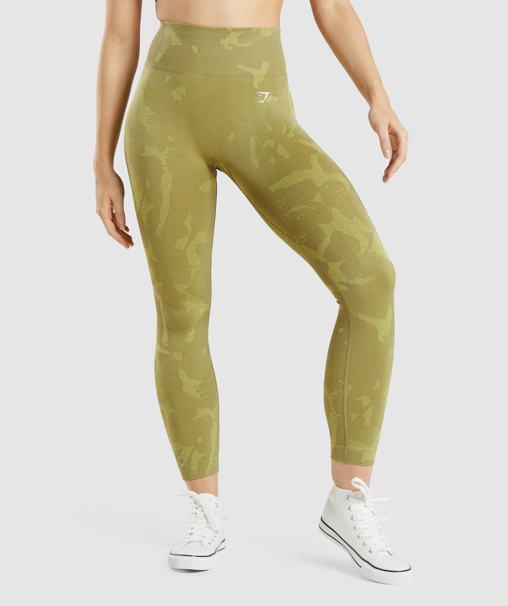 Green Women's Gymshark Adapt Camo Seamless Leggings | ZUSGOQ-102