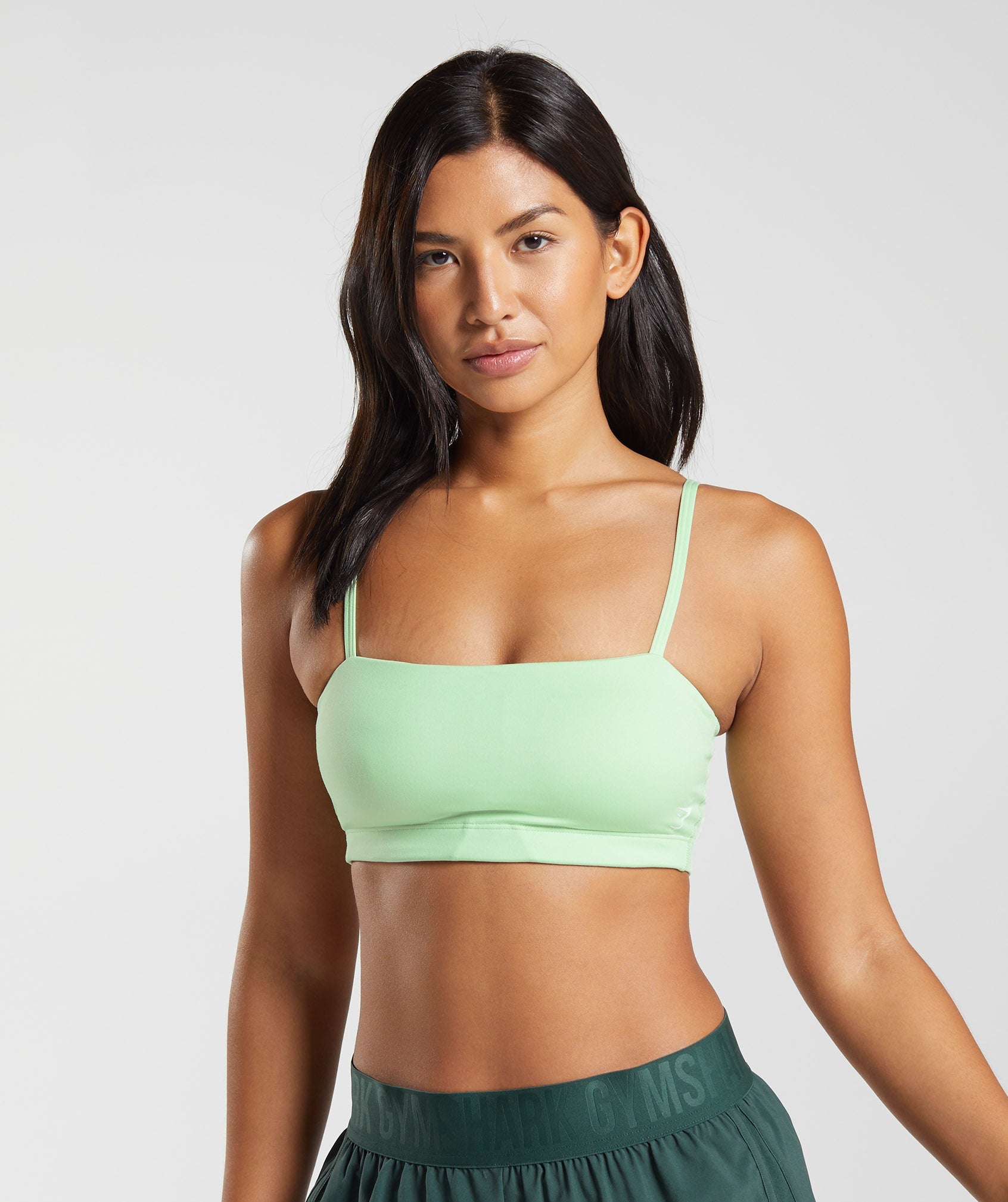 Green Women's Gymshark Bandeau Sports Bra | MLVGTX-810