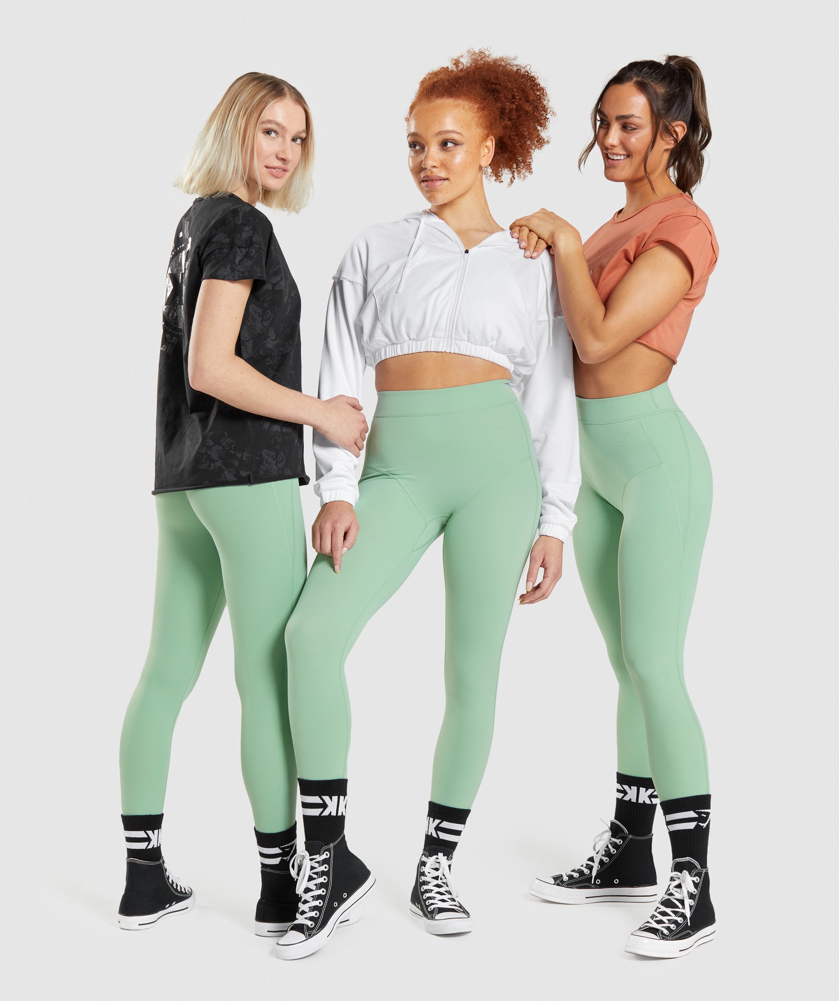 Green Women's Gymshark KK Fit 7/8 Leggings | DFTQCL-365