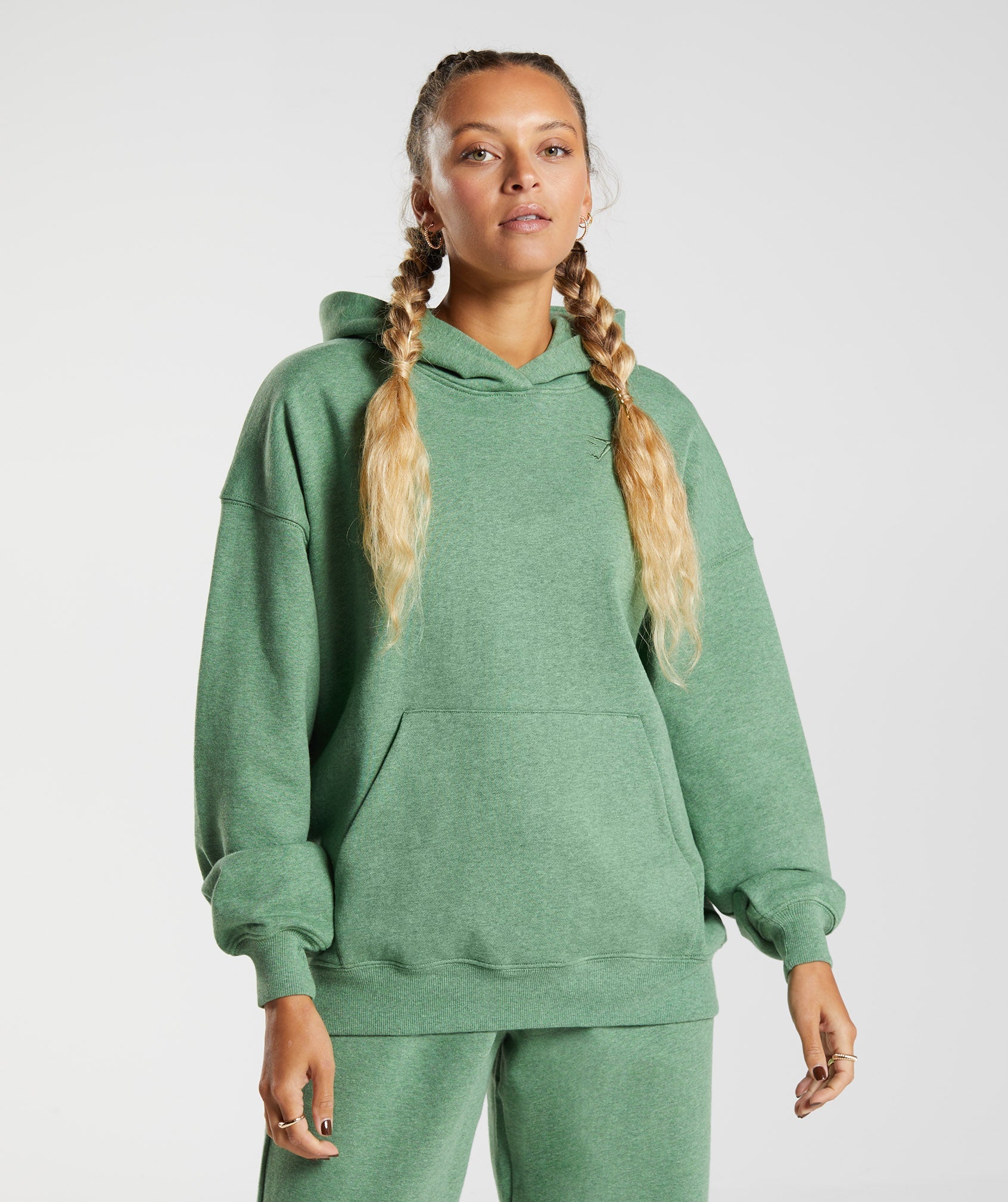 Green Women's Gymshark Rest Day Sweats Hoodie | VBCERM-762