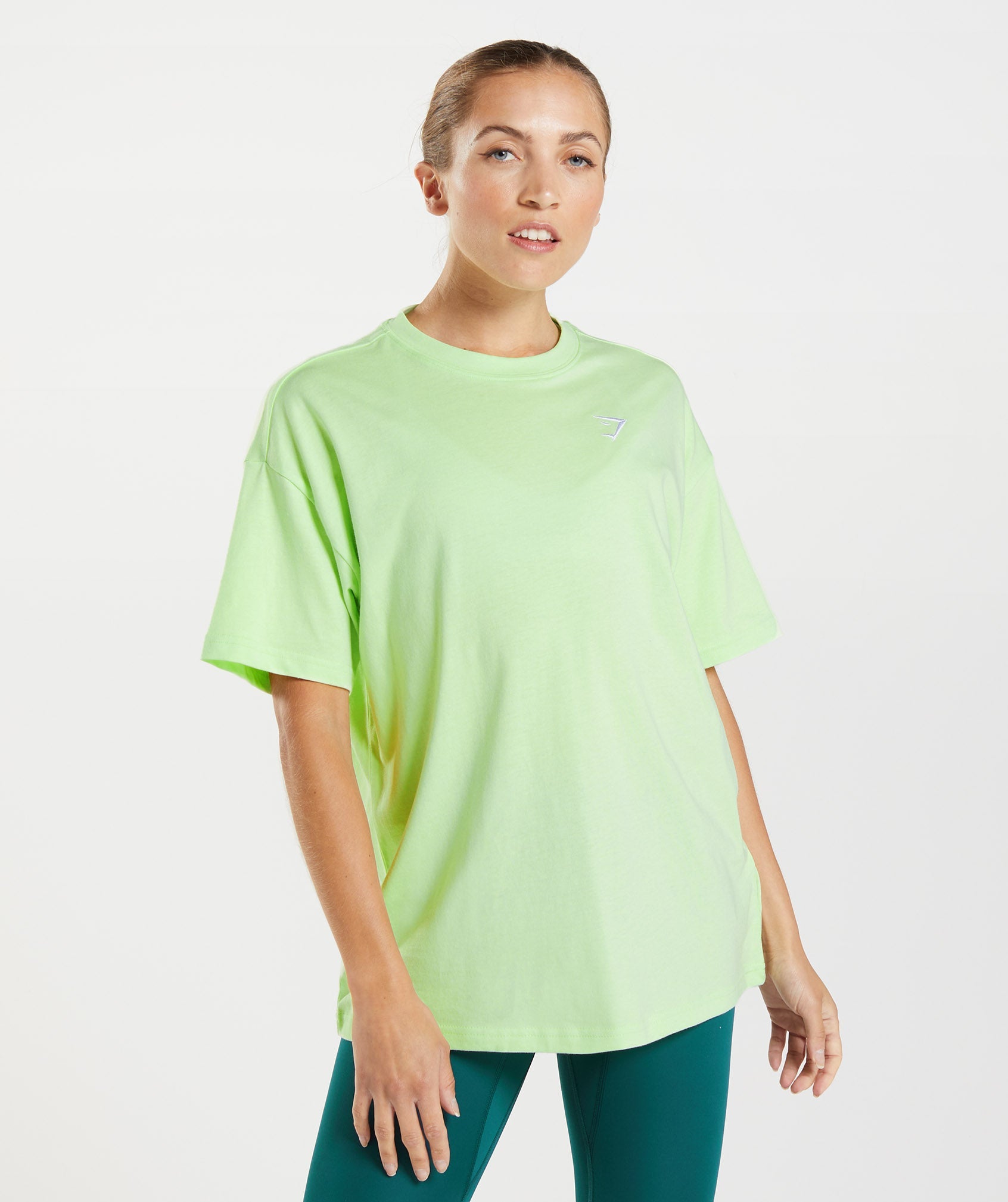 Green Women's Gymshark Training Oversized T Shirts | FWXZHS-043