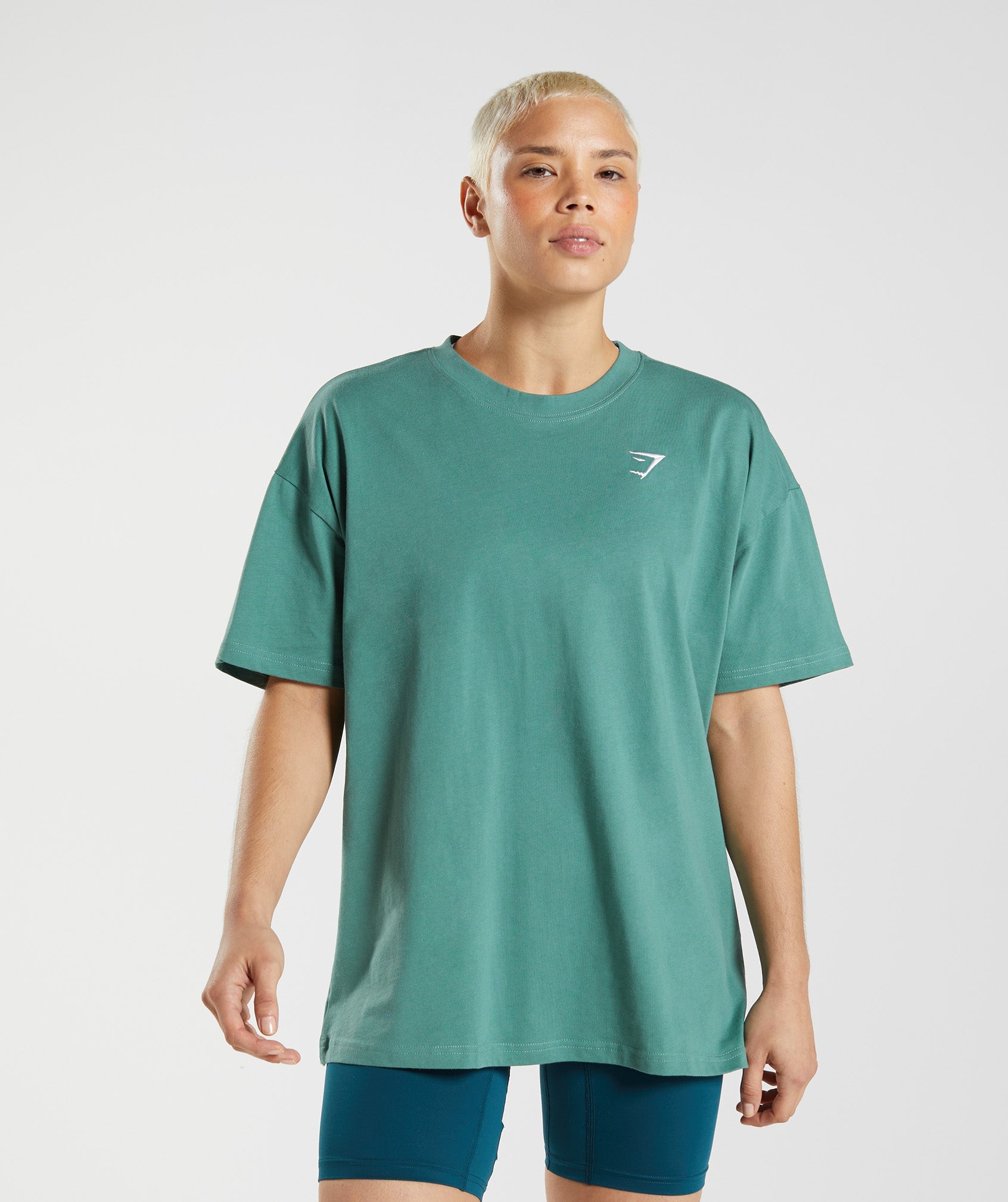 Green Women's Gymshark Training Oversized T Shirts | TJYKVF-762