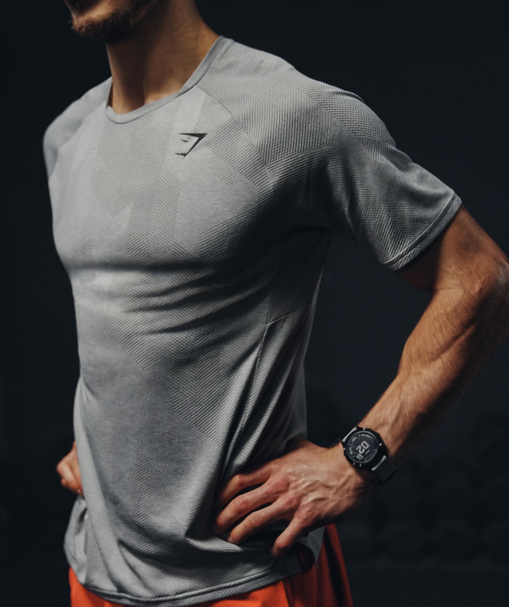 Grey Men's Gymshark Apex T Shirts | NBMKPY-017