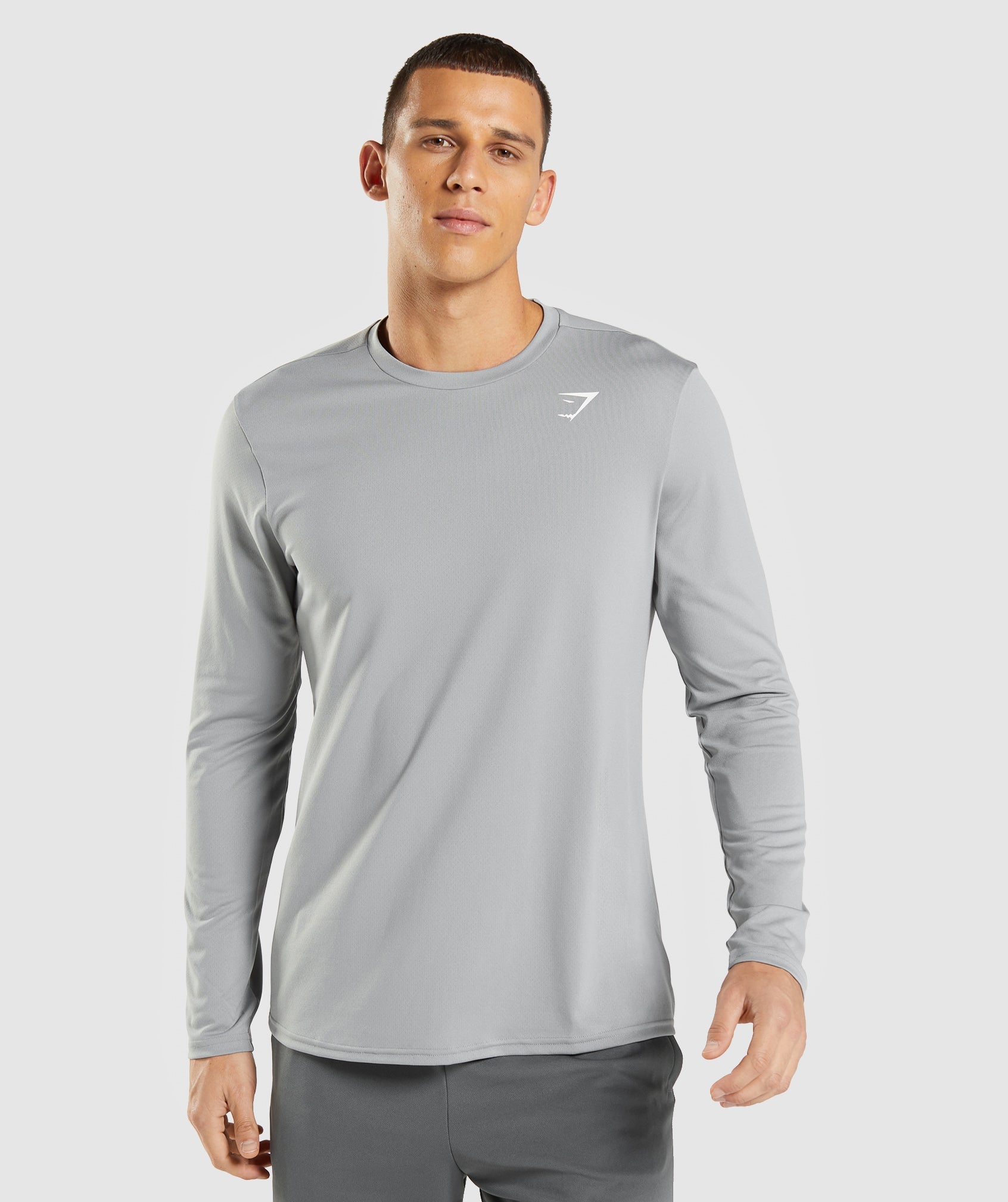 Grey Men's Gymshark Arrival Long Sleeve T Shirts | LXAPKY-325