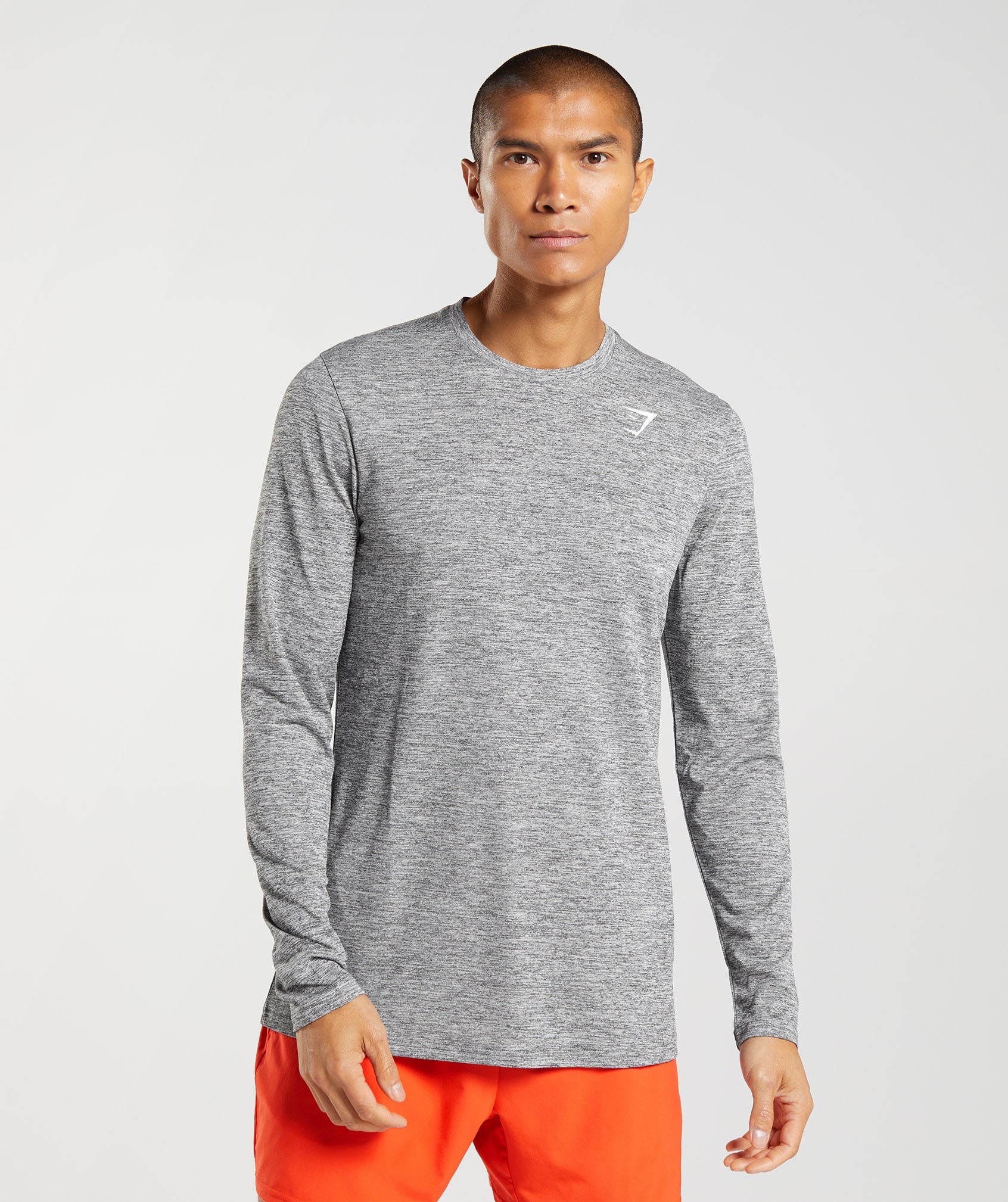 Grey Men's Gymshark Arrival Long Sleeve T Shirts | QAVJRG-860