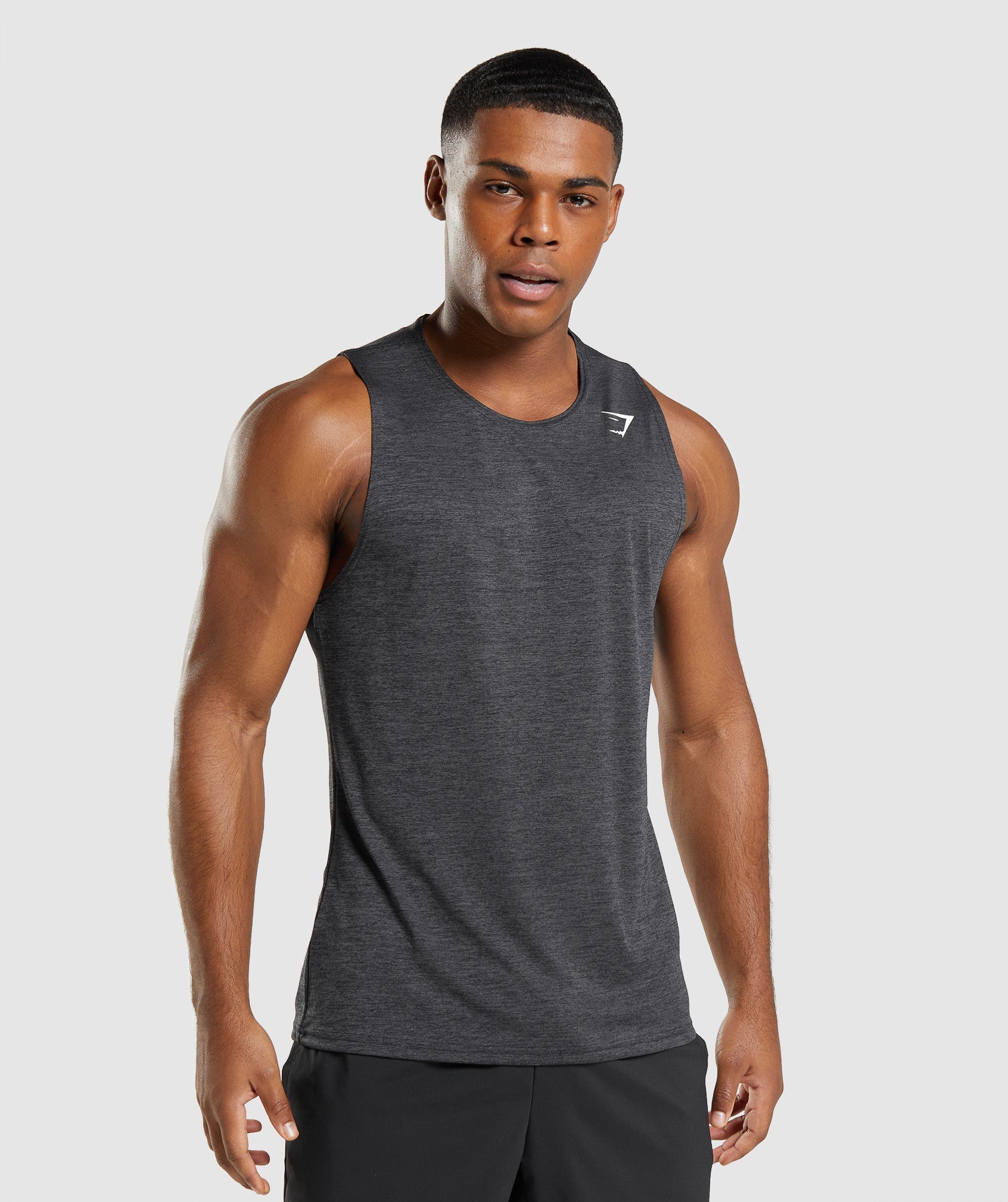 Grey Men's Gymshark Arrival Slim Marl Tanks | MJTZNV-082